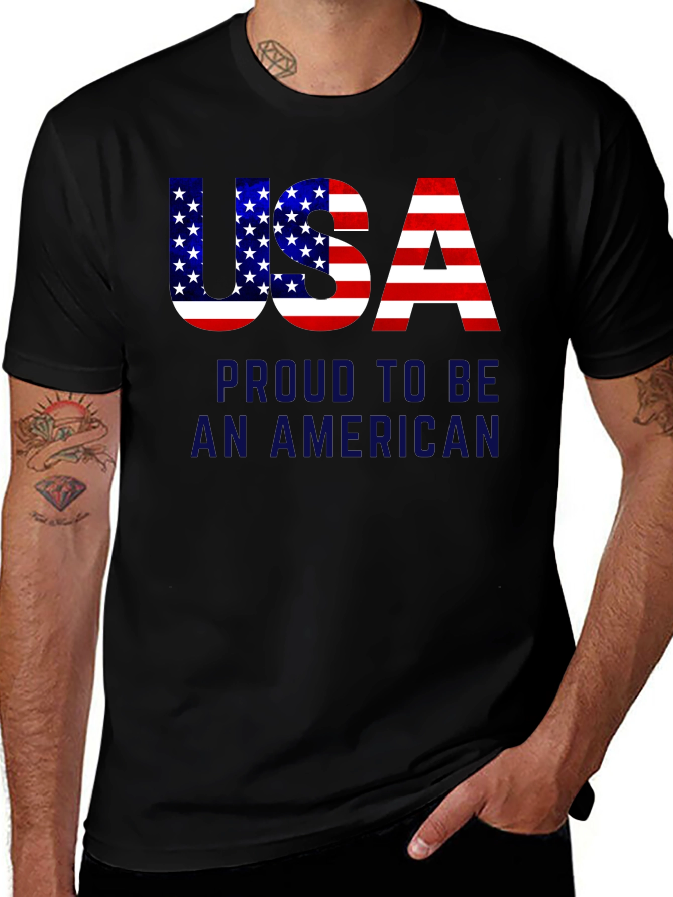 Variant 13 of USA Patriotic T-Shirt: Proud American Pride Tee