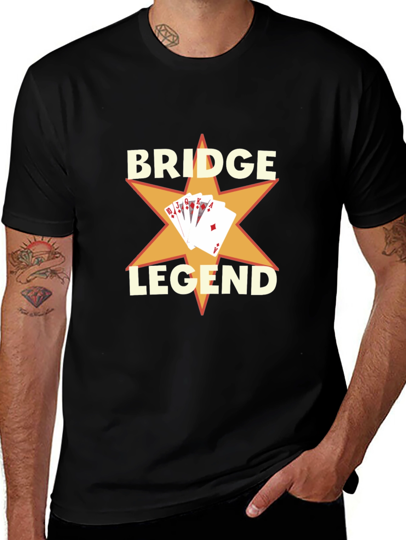 Variant 29 of Bridge Legend Graphic T-Shirt - Card Game Tee