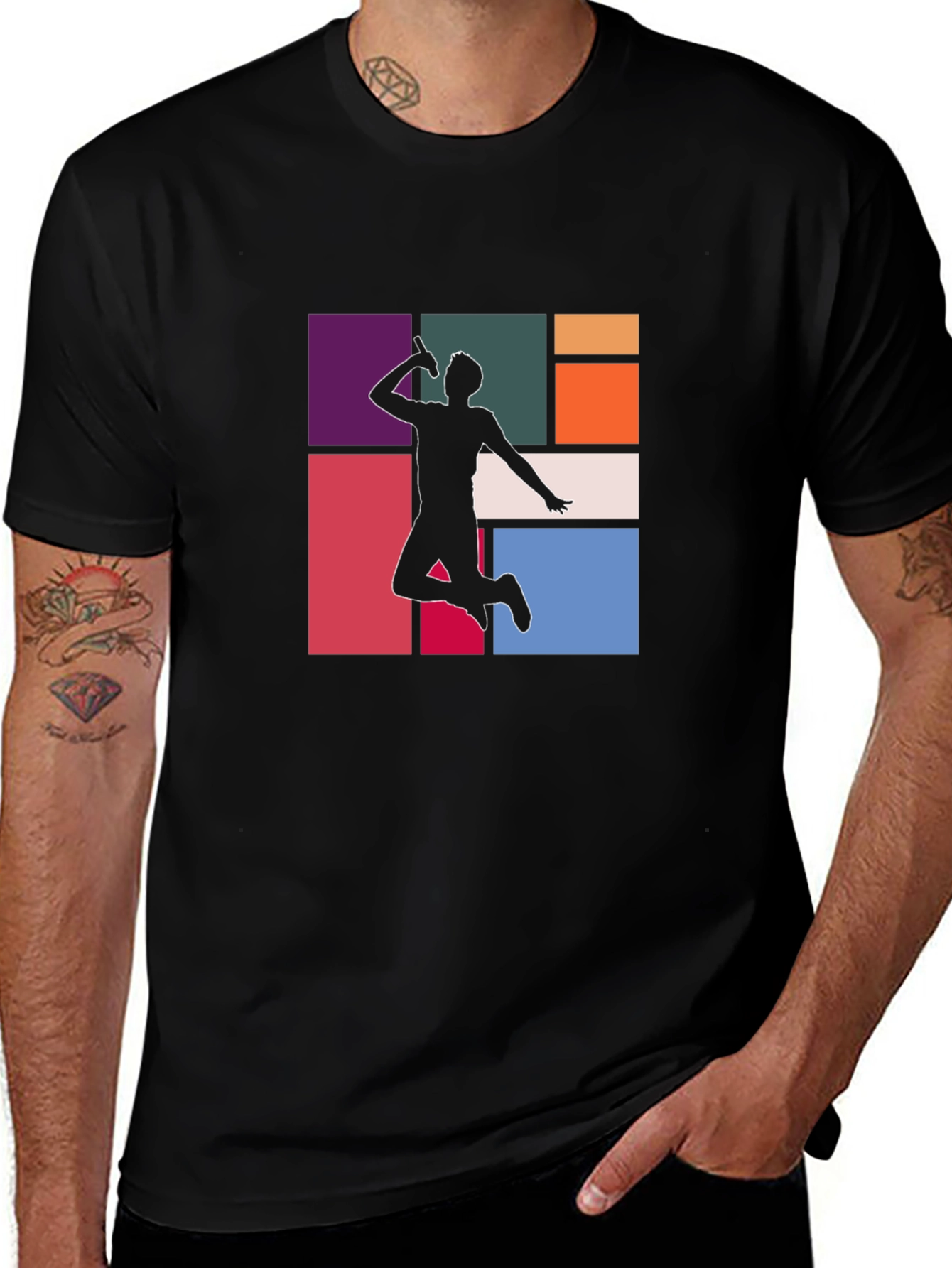 Variant 21 of Retro Singer Graphic T-Shirt - Black