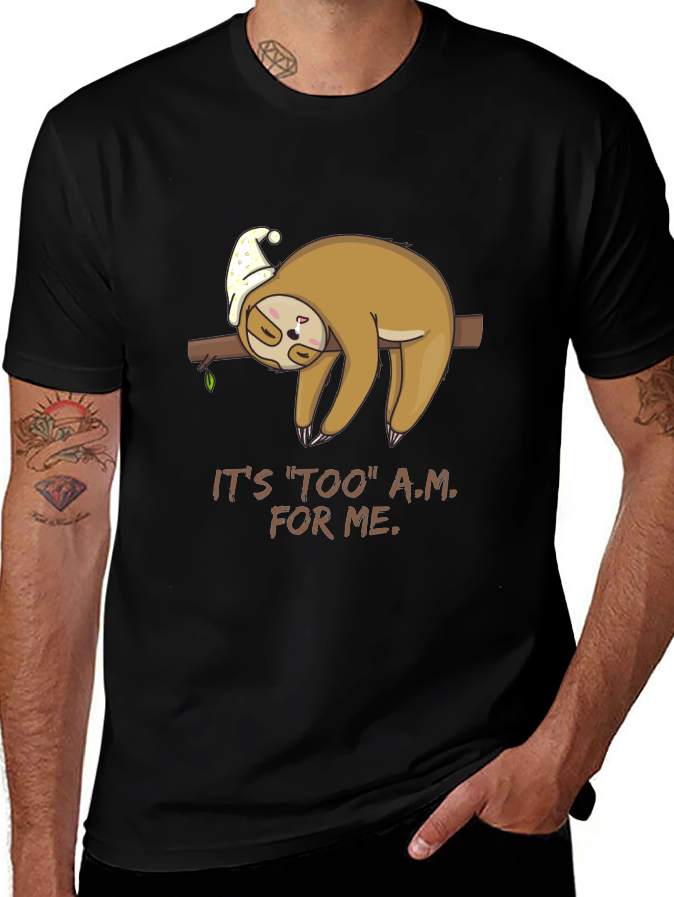 Variant 8 of Lazy Sloth Tee - Too A.M. For Me