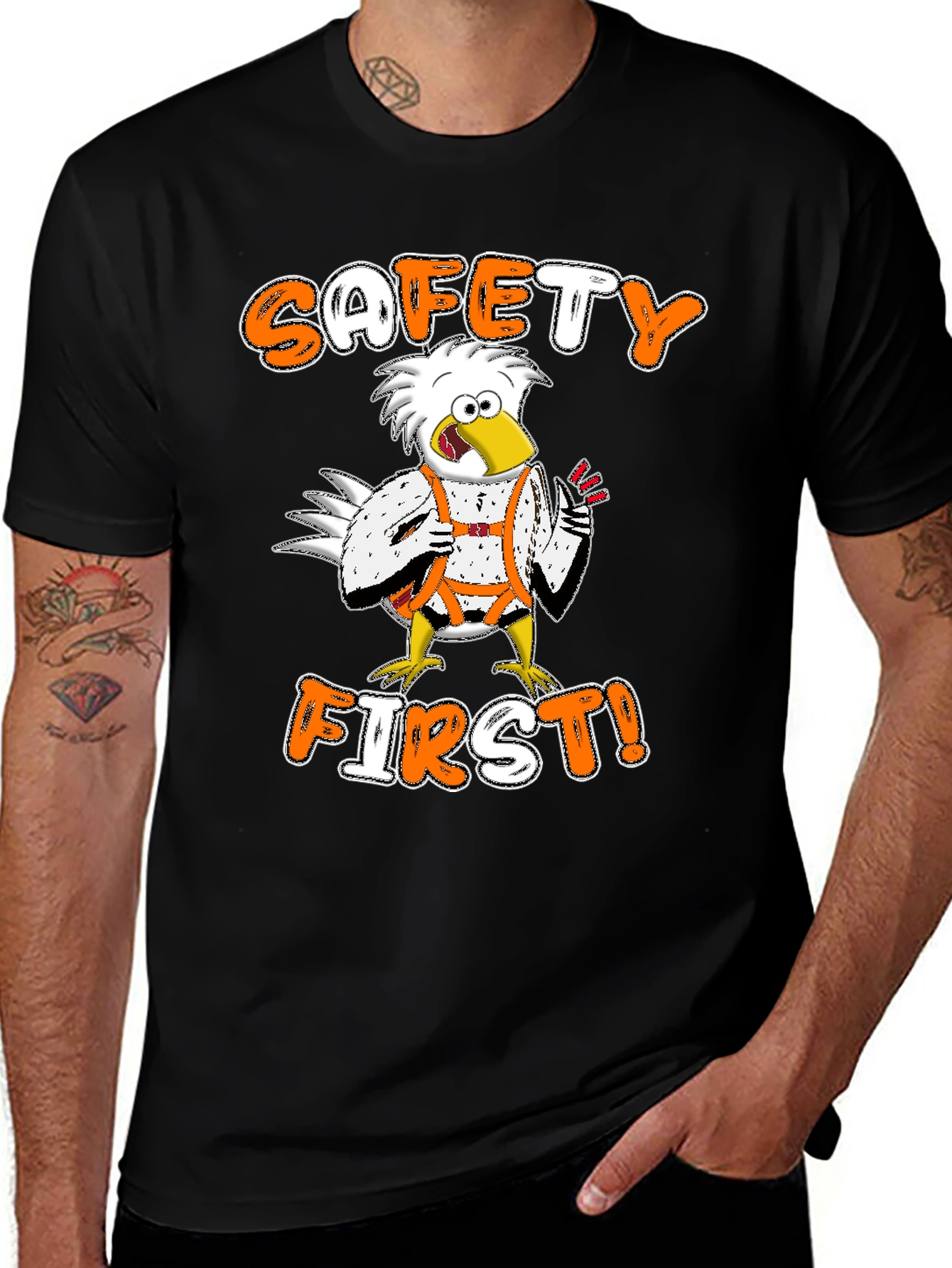 Variant 25 of Safety First T-Shirt - Bird in Harness