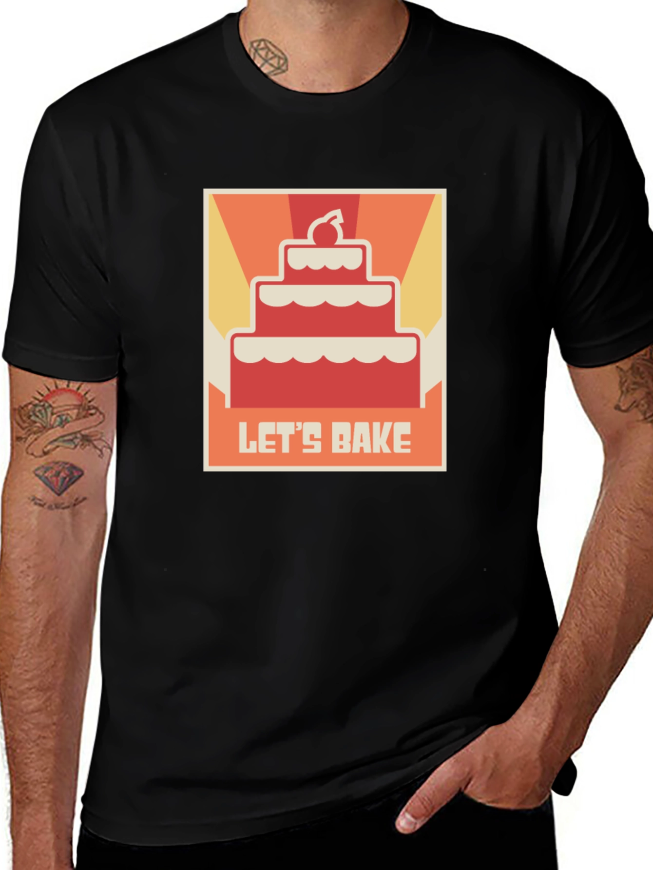 Variant 11 of Let's Bake Cake T-Shirt - Novelty Foodie Tee