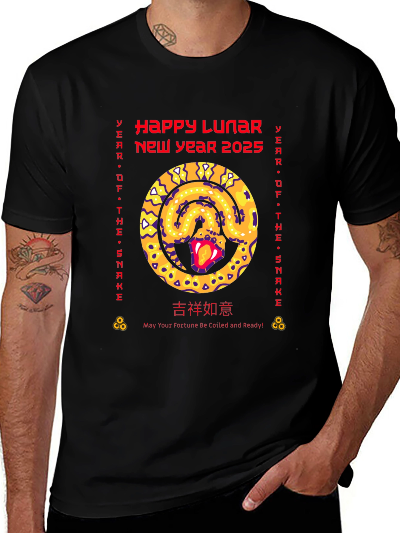 Variant 27 of Lunar New Year 2025 Snake Graphic Tee