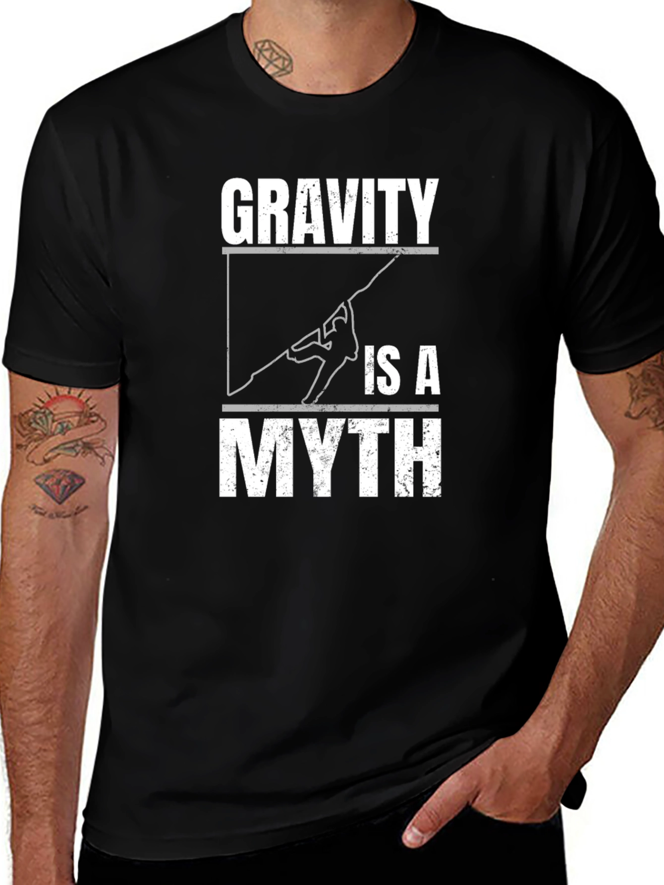 Variant 18 of Gravity is a Myth Climber T-Shirt