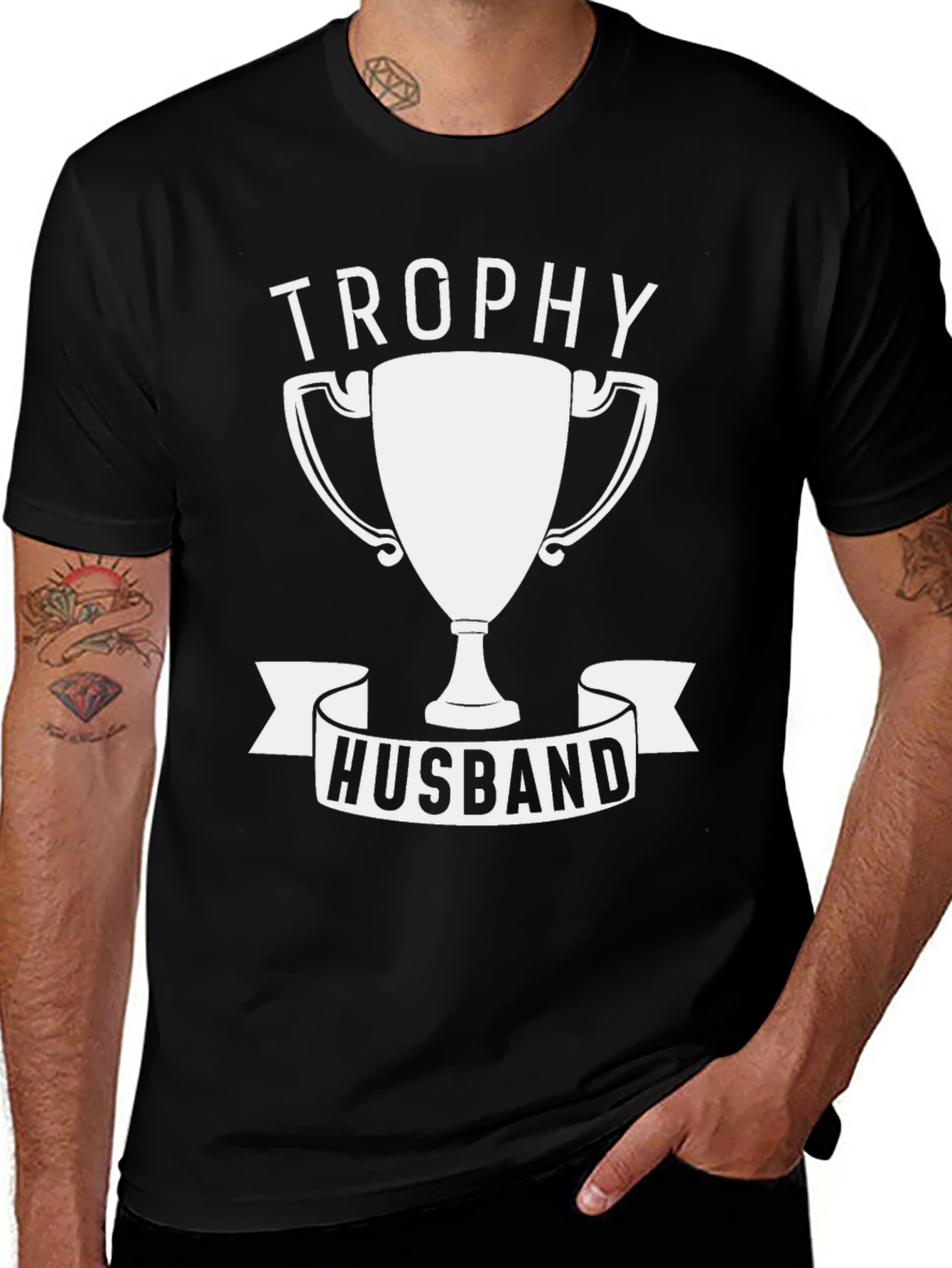 Trophy Husband Black Graphic Tee