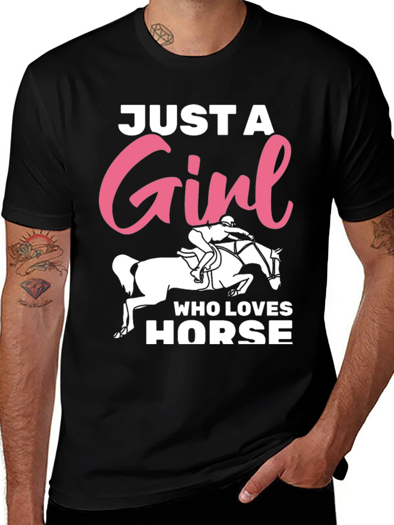 Variant 22 of Just a Girl Who Loves Horses - Graphic T-Shirt