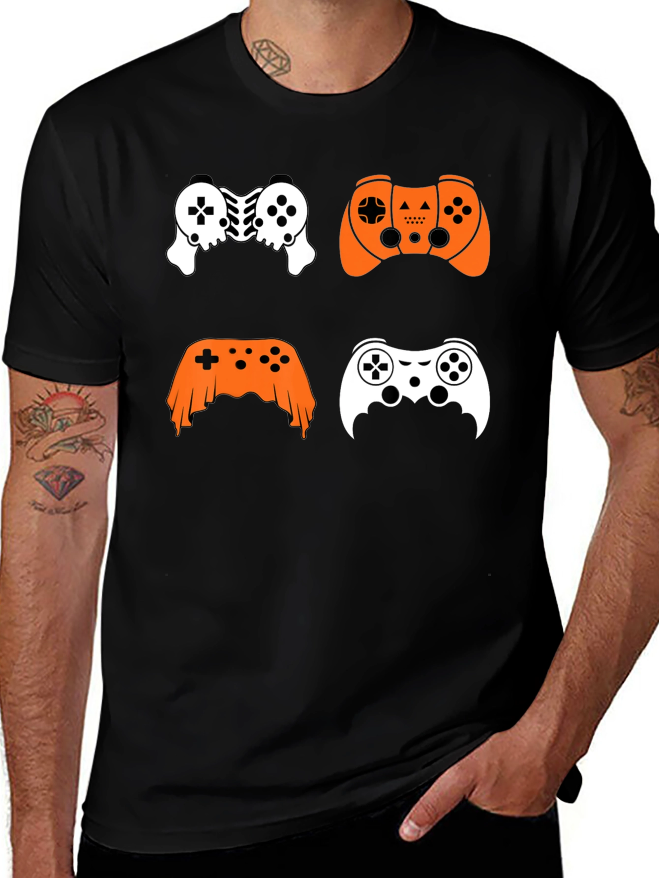 Halloween Gamer T-Shirt - Spooky Controller Design