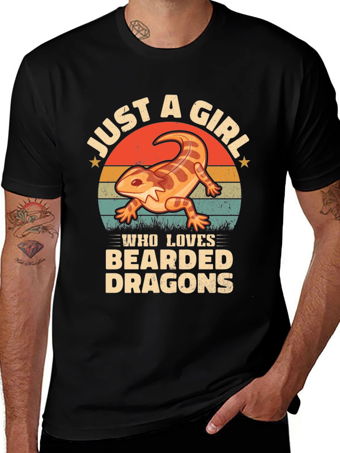 Variant 15 of Bearded Dragon Lover T-Shirt - Just a Girl Who Loves Bearded Dragons