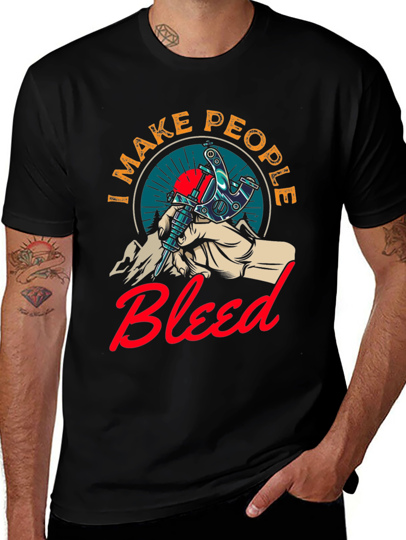 Variant 6 of Tattoo Artist Tee: I Make People Bleed