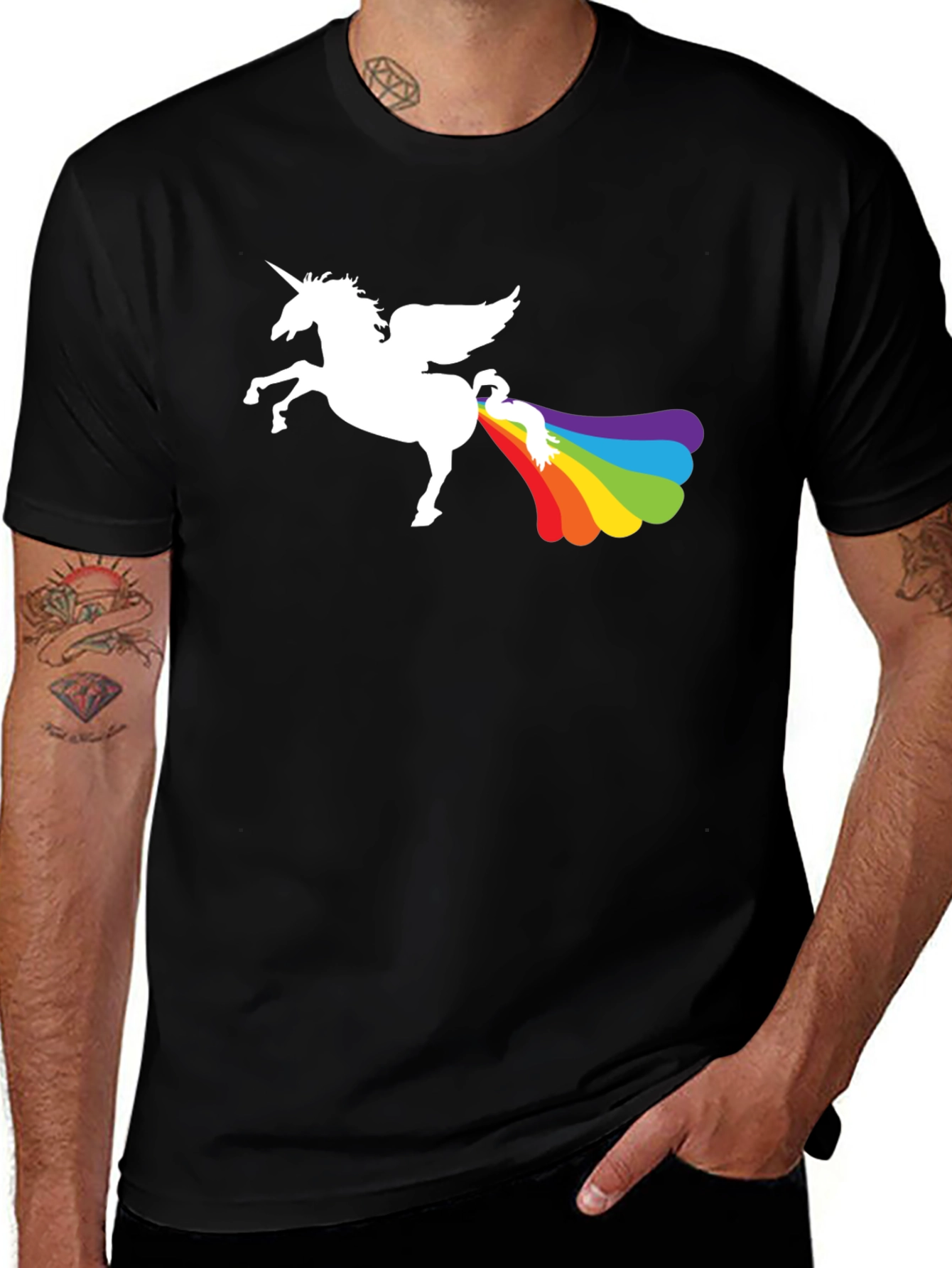 Variant 2 of Rainbow Unicorn Humor Tee