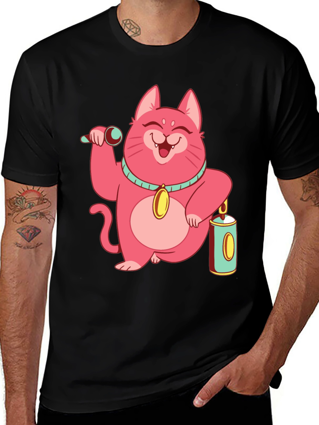 Variant 27 of Pink Cat Graphic Tee