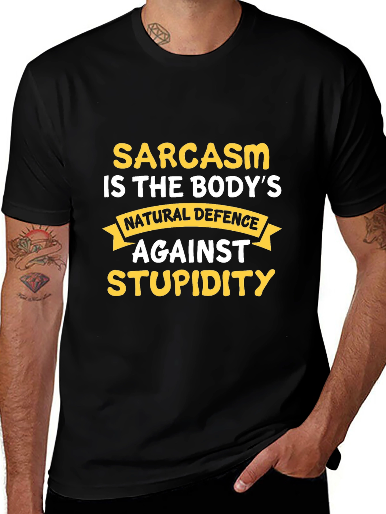 Variant 21 of Sarcasm Is The Body's Natural Defence T-Shirt