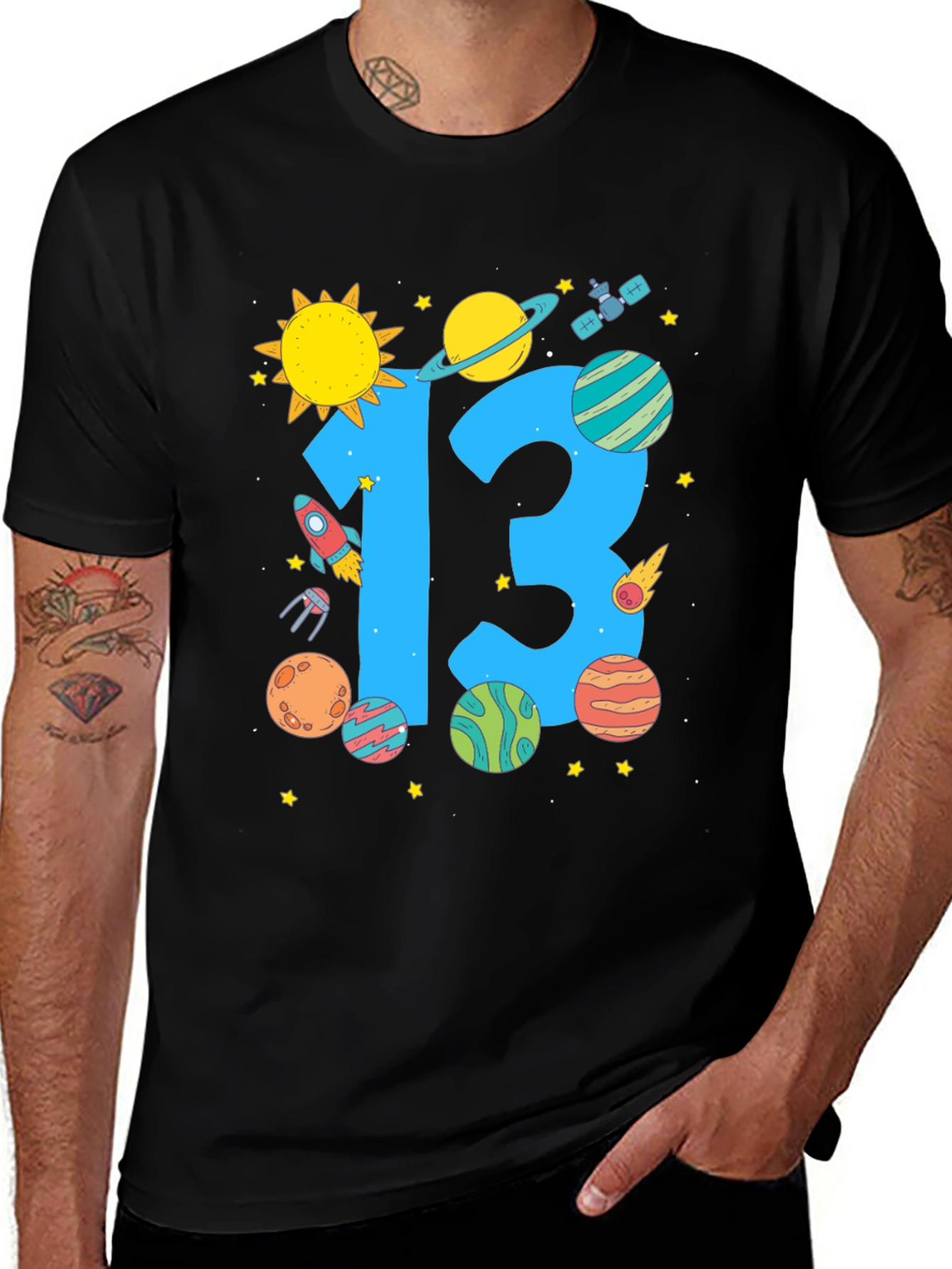 Variant 14 of Space 13th Birthday T-Shirt
