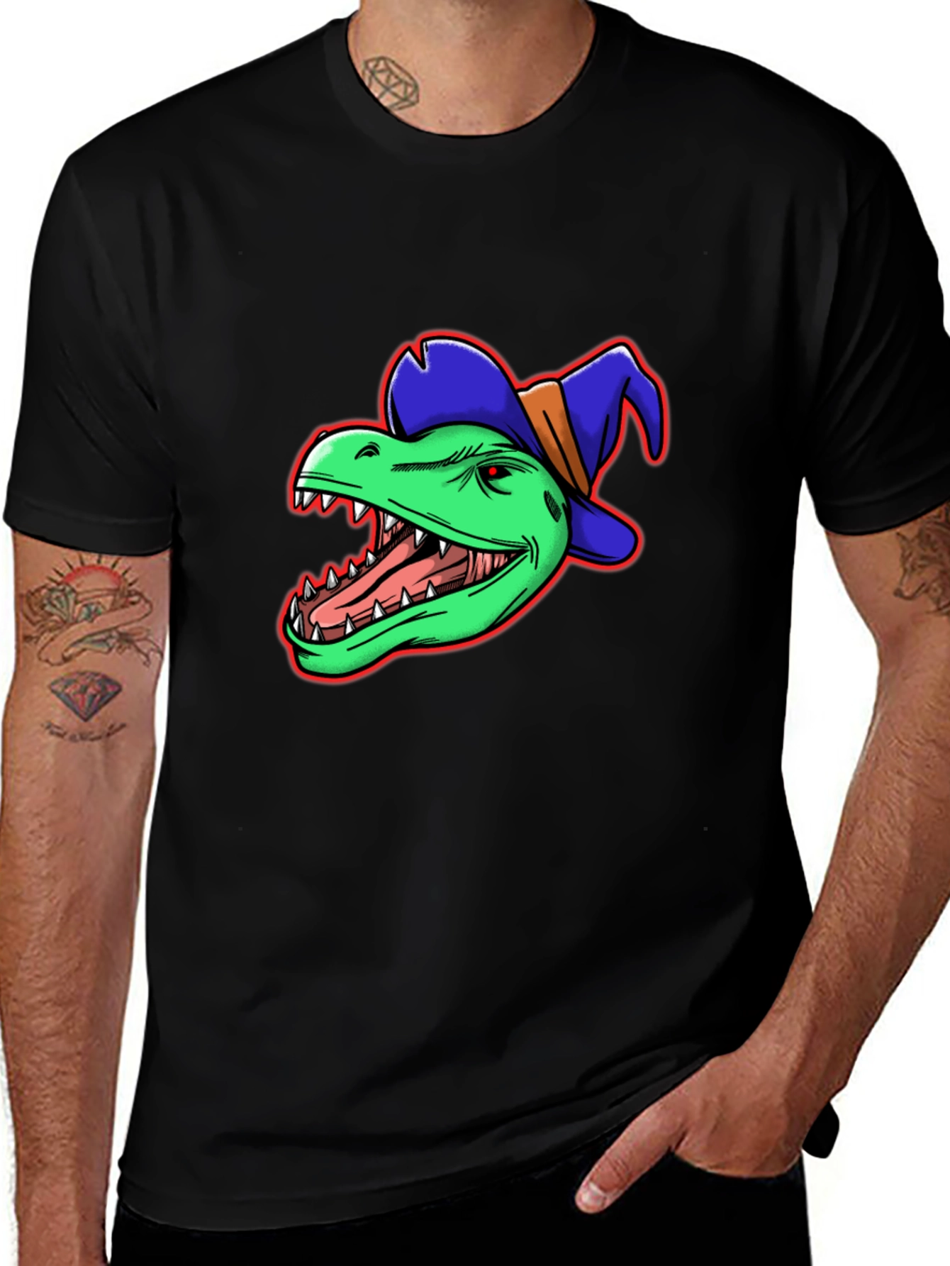 Dino Wizard Graphic Tee