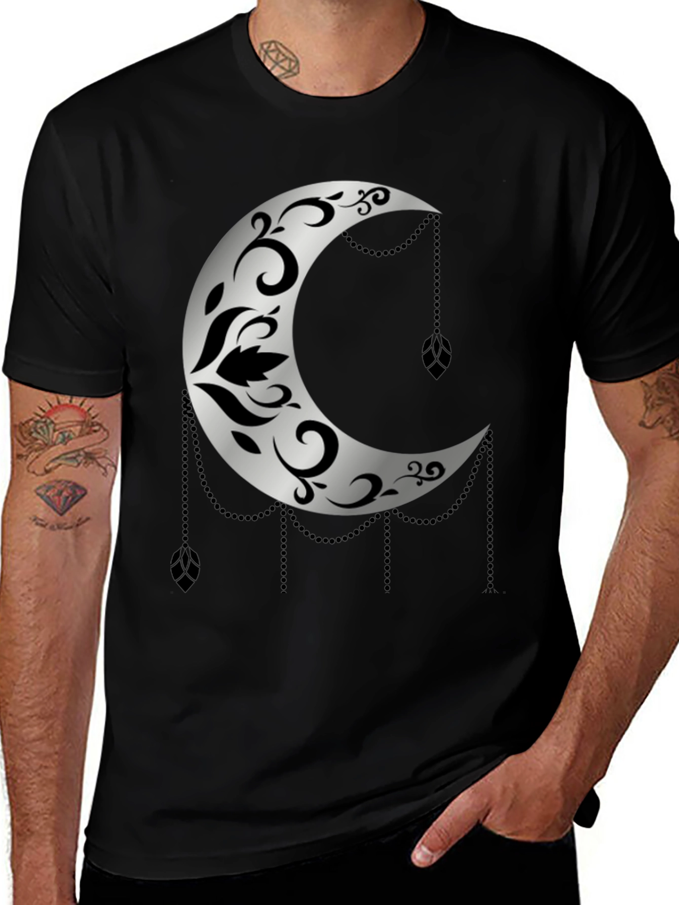 Variant 12 of Crescent Moon Graphic Tee - Unique Design