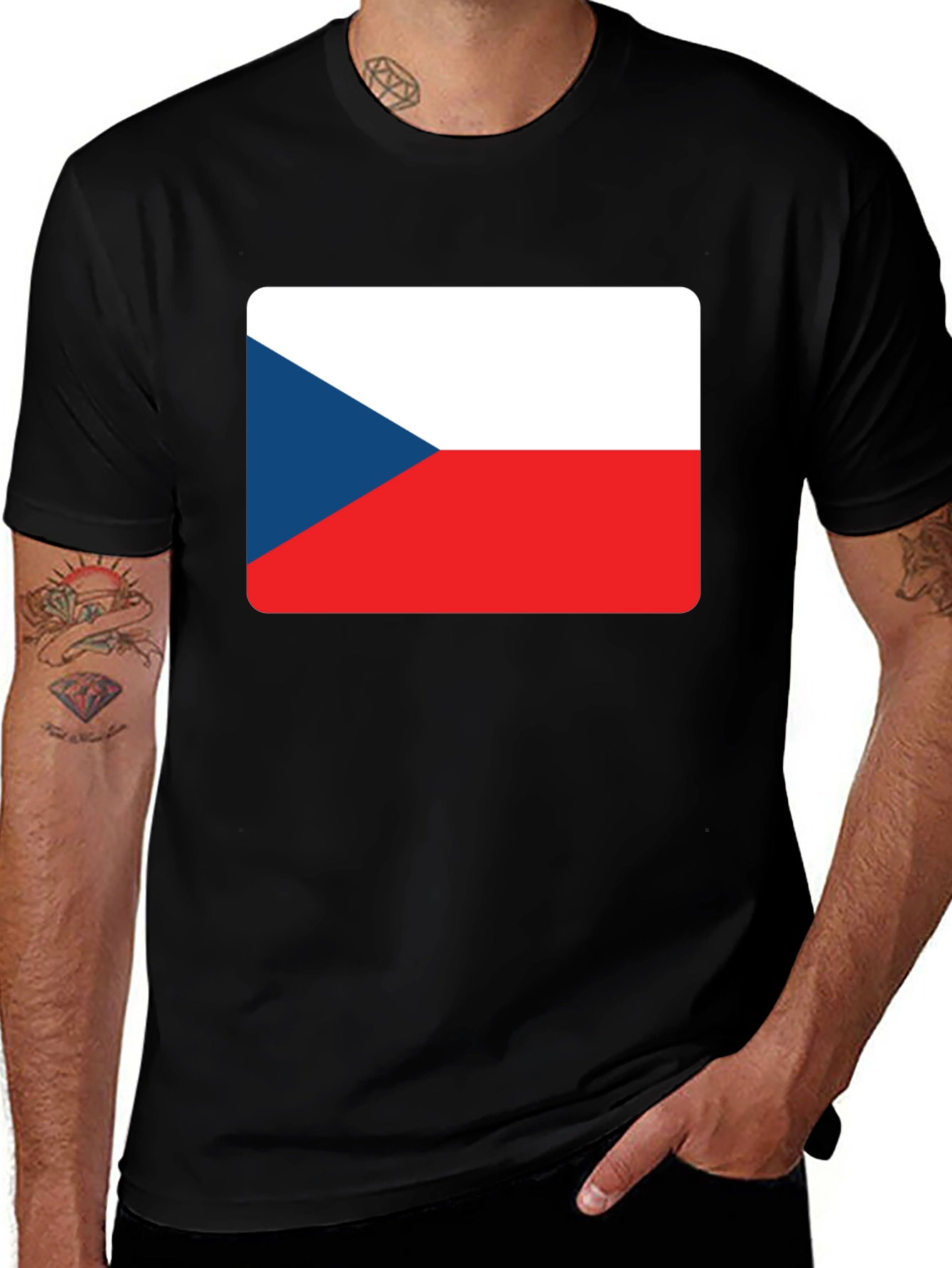 Variant 20 of Czech Republic Flag T-Shirt