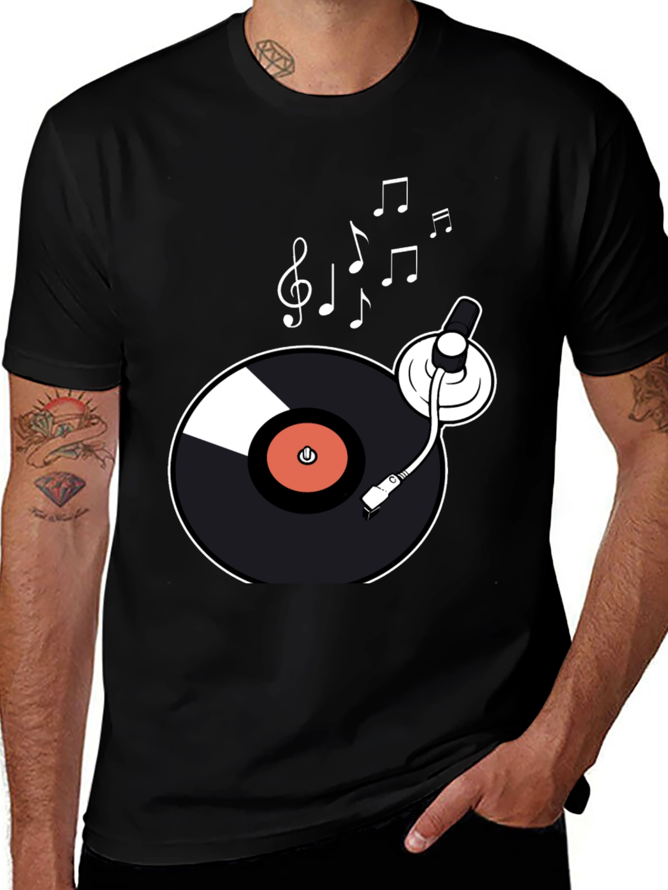 Variant 8 of DJ Vinyl Record Graphic Tee - Classic Music Style
