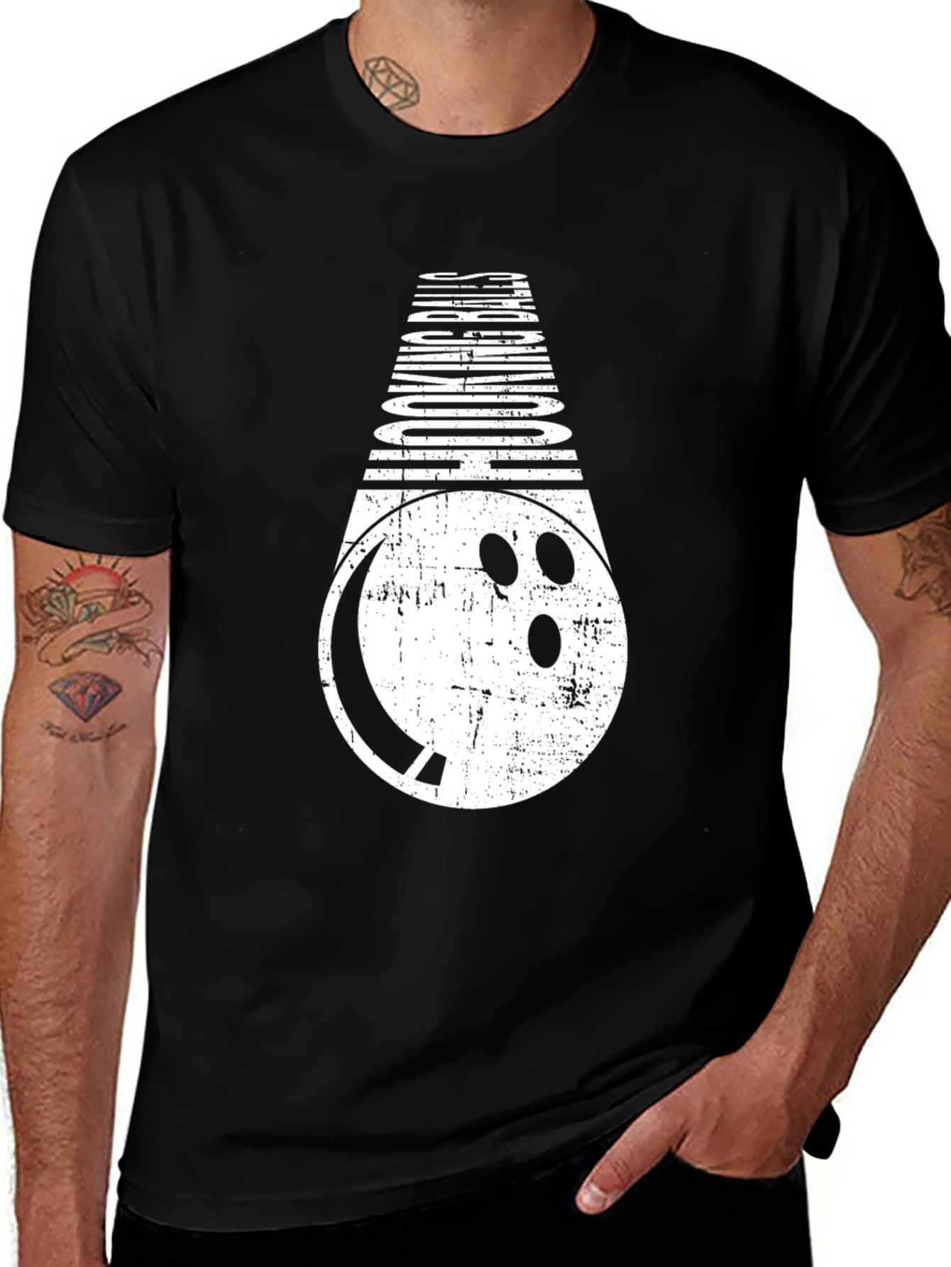 Black Hooking Balls Bowling T-Shirt - Black main image