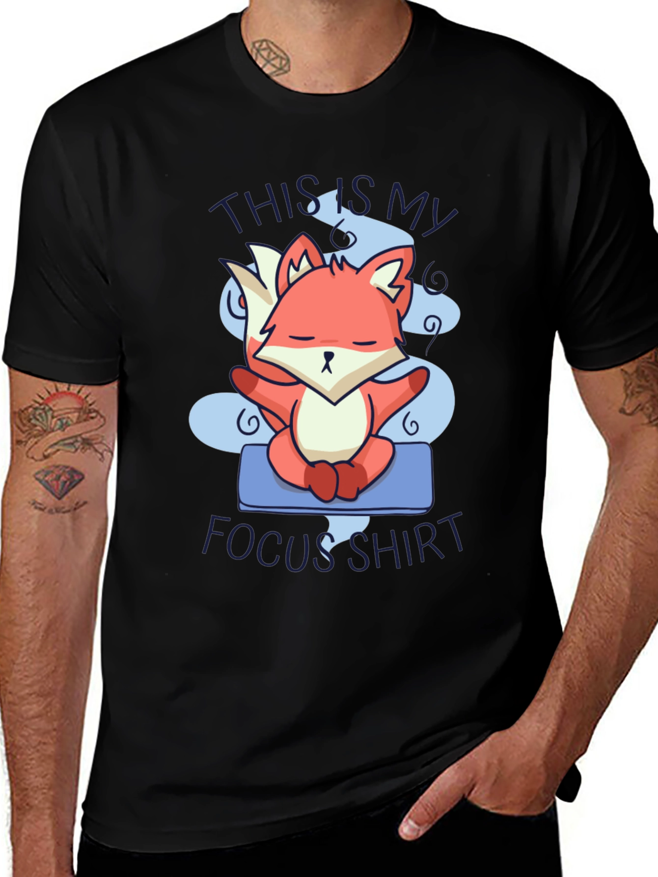 Variant 8 of Zen Fox Meditation T-Shirt - This Is My Focus Shirt