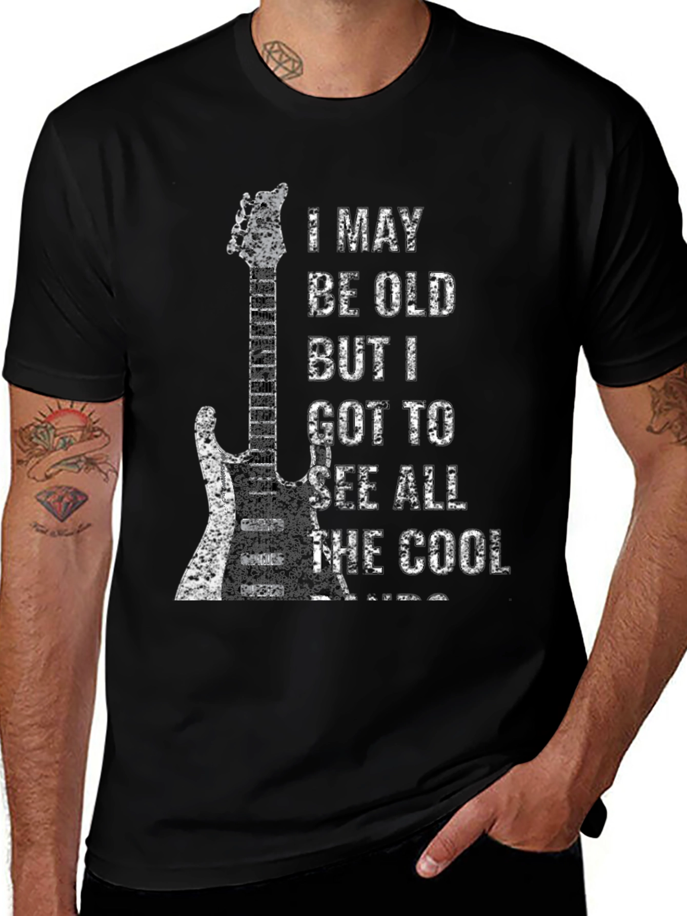 Variant 21 of Cool Guitar Rocker T-Shirt: See All The Cool Bands!