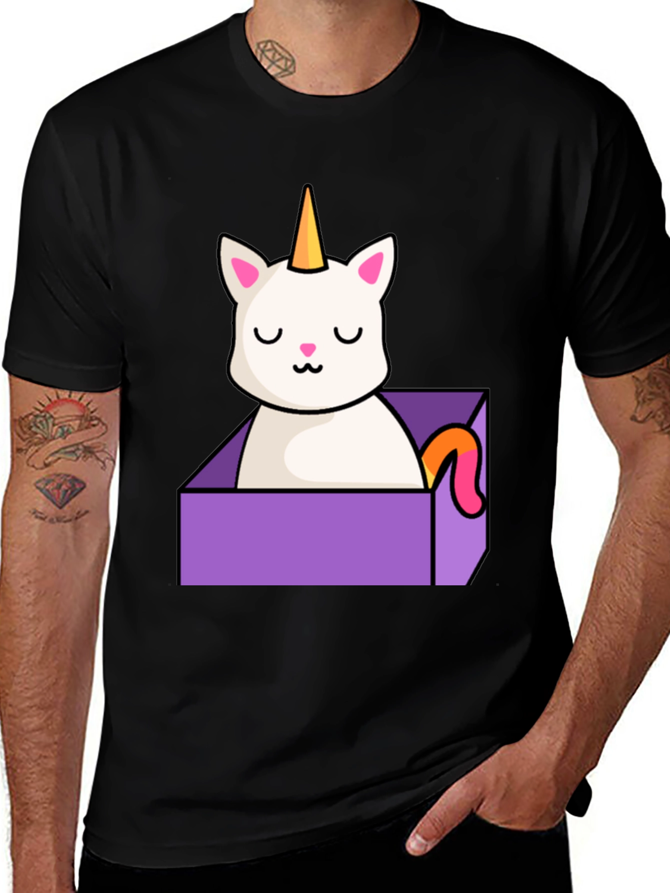 Variant 17 of Unicorn Cat T-Shirt: Cute Cartoon Tee