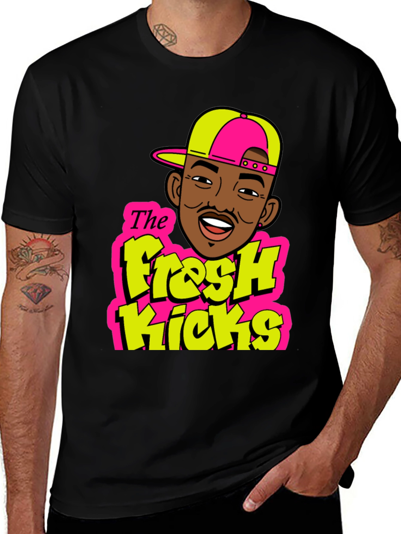 Variant 14 of Fresh Kicks Black Graphic T-Shirt