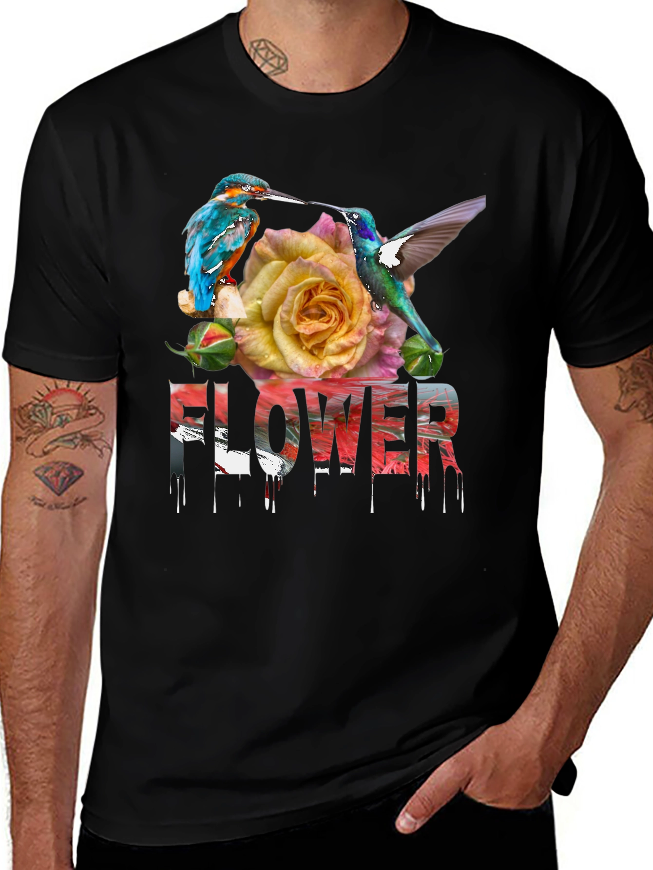 Variant 7 of Floral Bird T-Shirt
