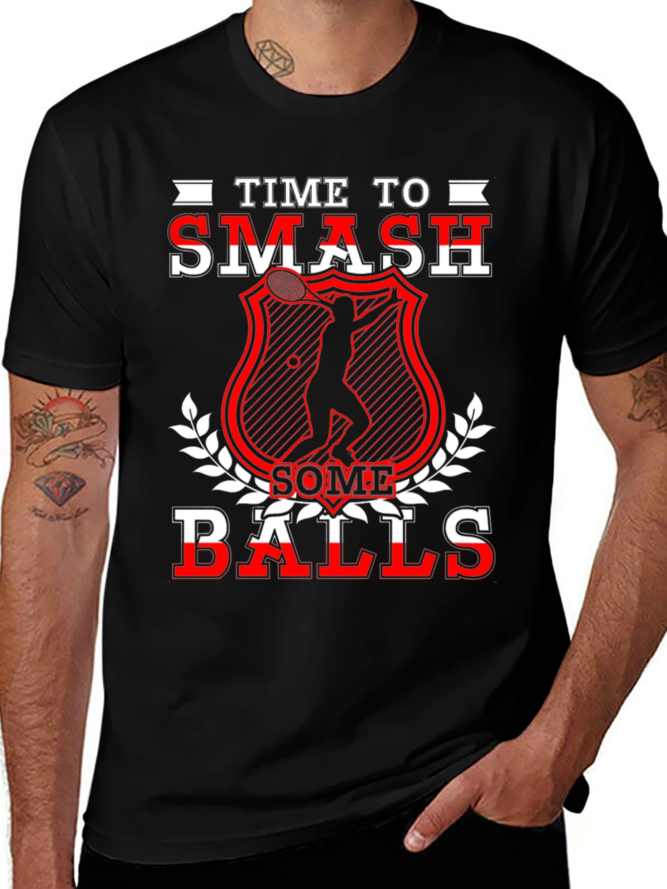 Variant 17 of Time to Smash Some Balls Tennis T-Shirt