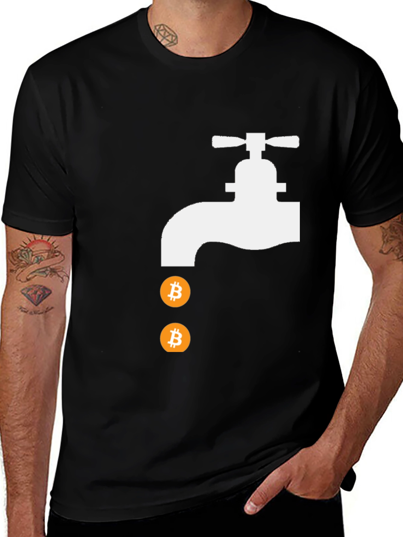 Variant 10 of Bitcoin Faucet Graphic Tee - Crypto T-Shirt