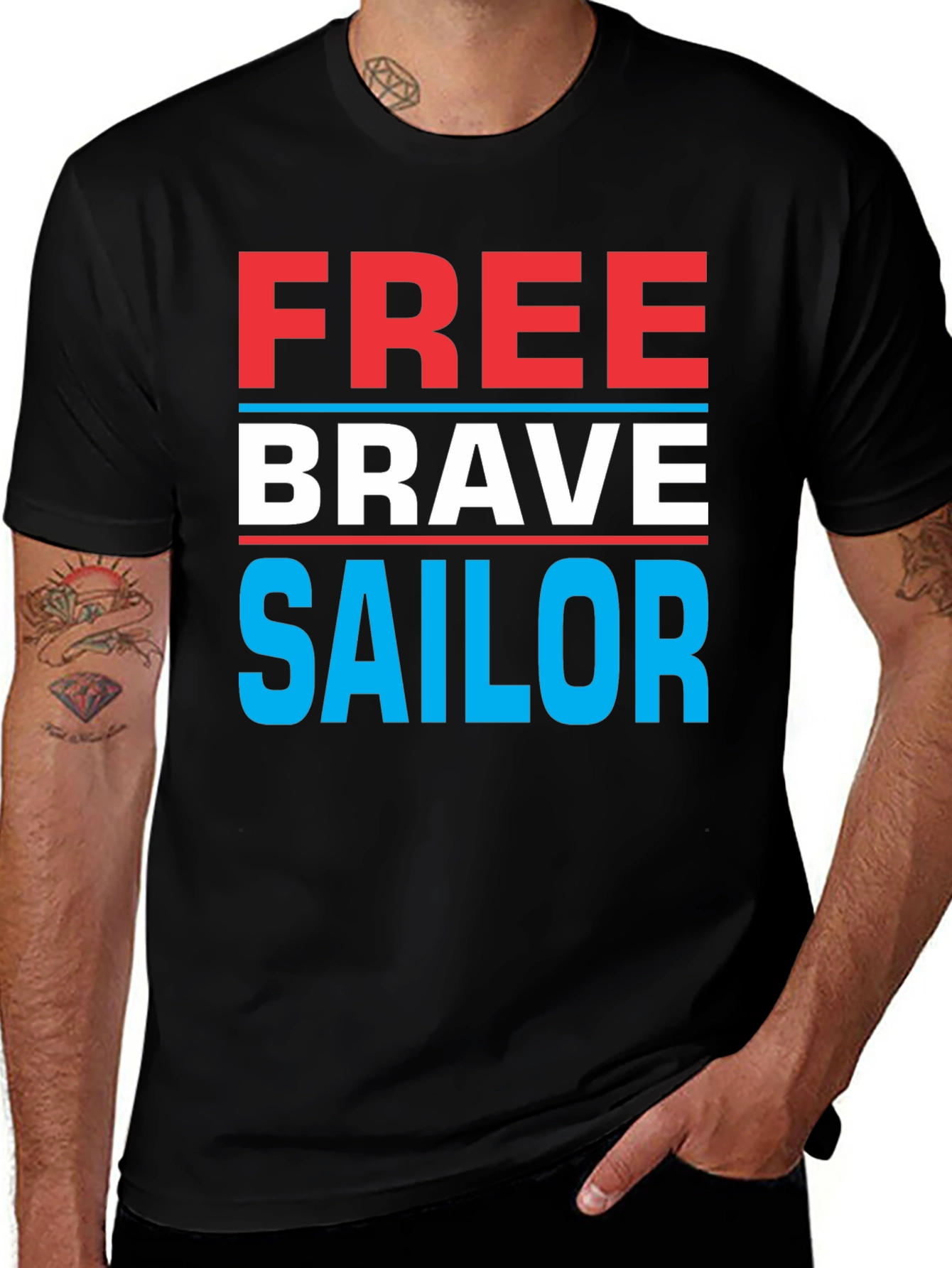 Variant 20 of Free Brave Sailor Graphic T-Shirt