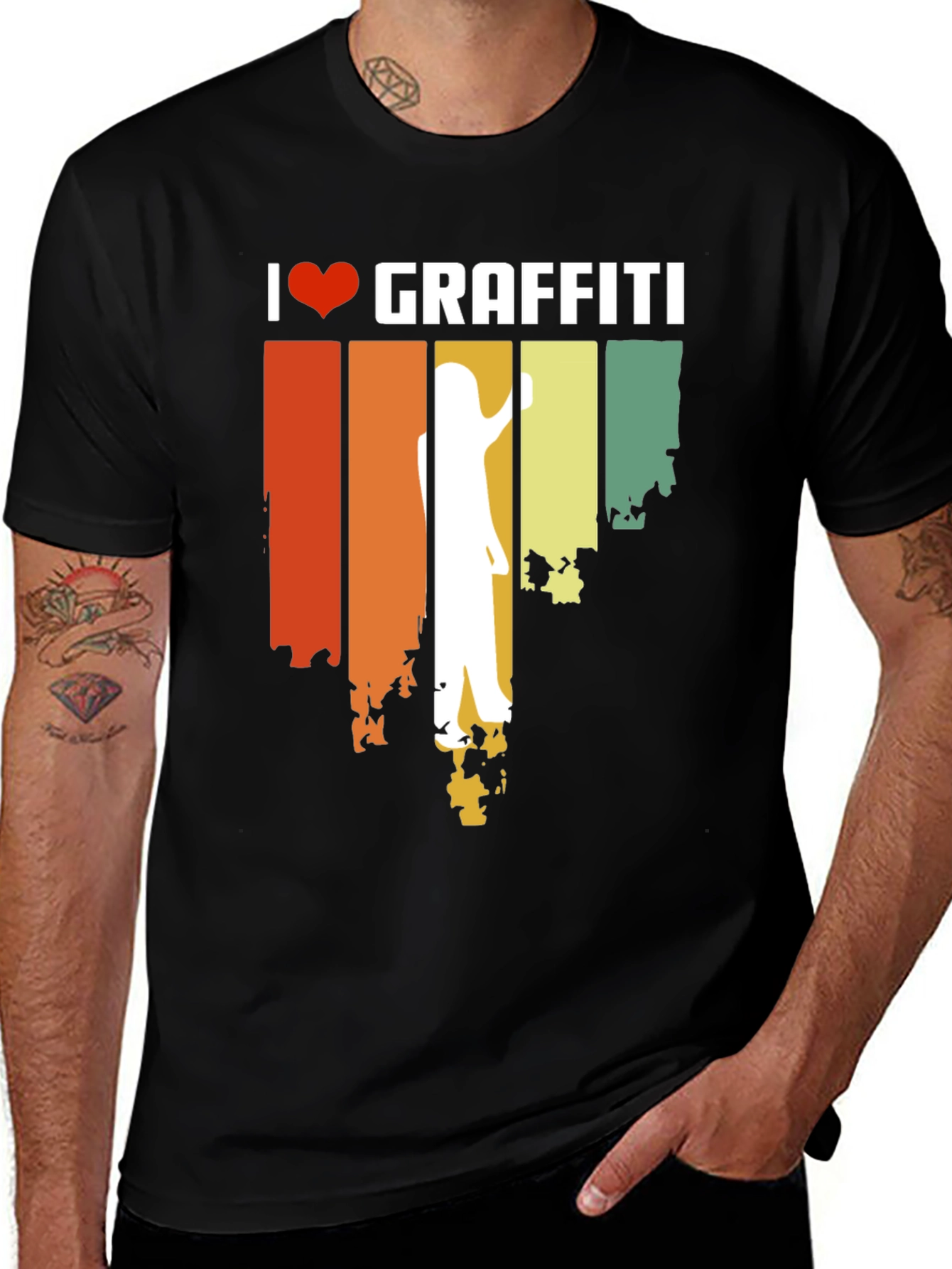 Variant 18 of I Love Graffiti T-Shirt, Retro Style Urban Art Tee