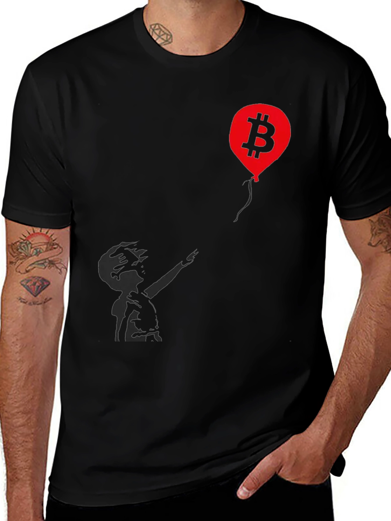 Variant 2 of Bitcoin Balloon Graphic Tee - Crypto T-Shirt