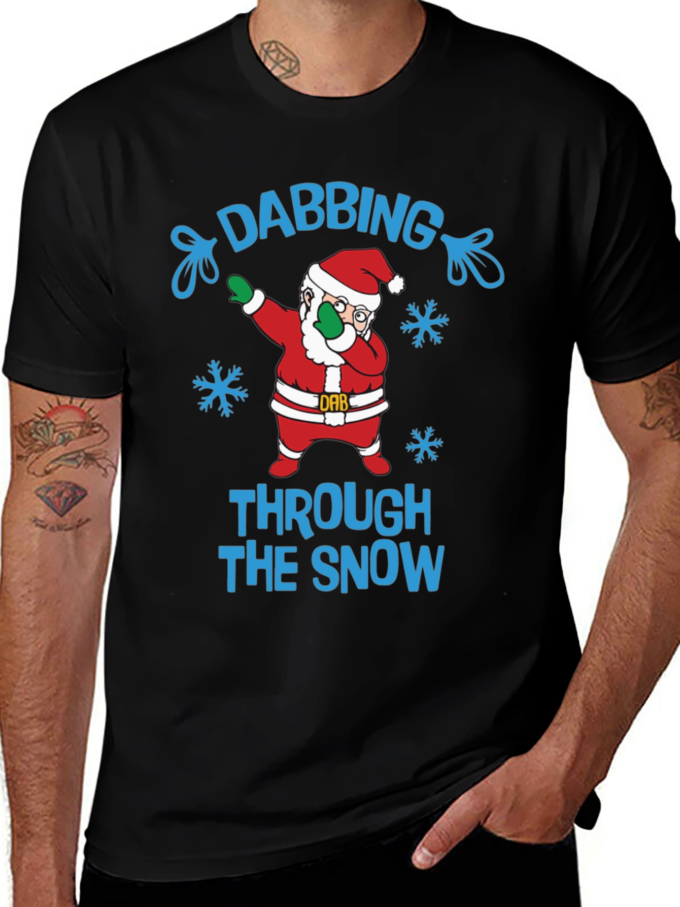 Dabbing Santa Through the Snow T-Shirt