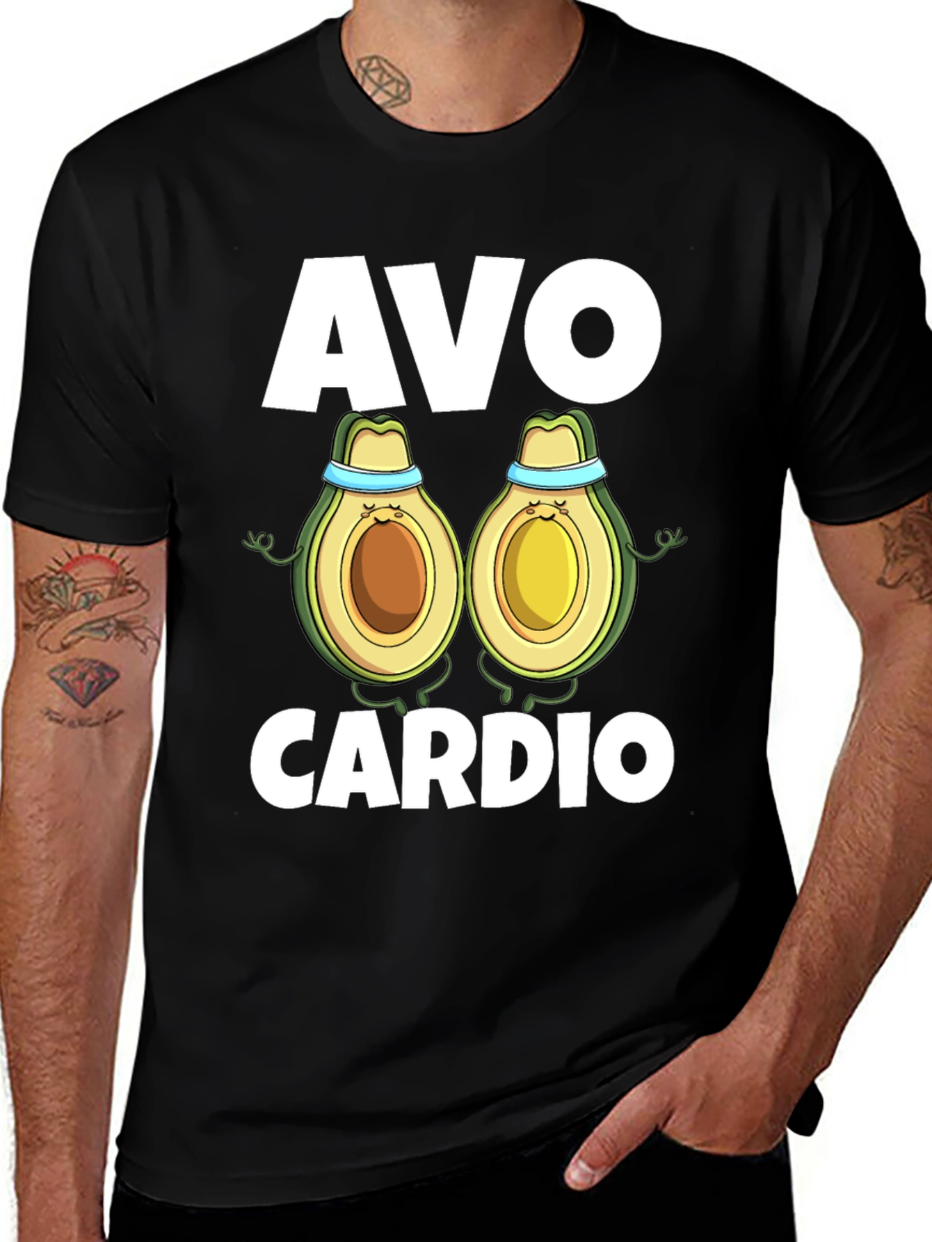 Avo Cardio Men's Graphic Tee - Avocado Fitness