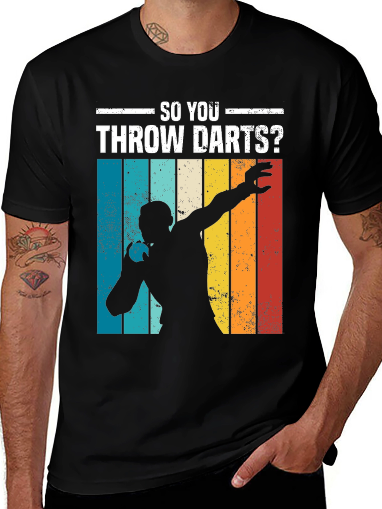 Variant 19 of So You Throw Darts? T-Shirt - Retro Style Dart Player Tee