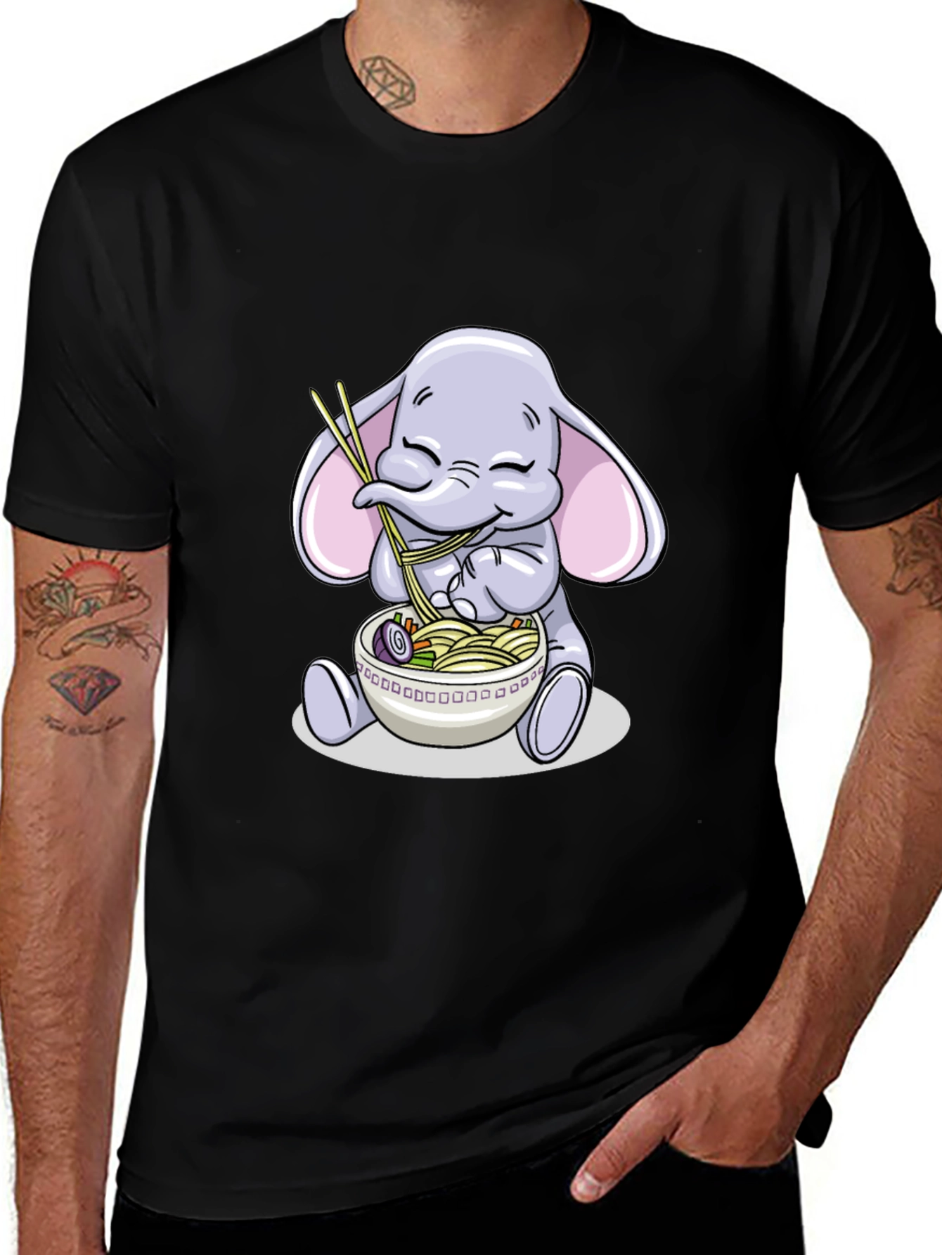 Variant 10 of Cute Elephant Ramen T-Shirt