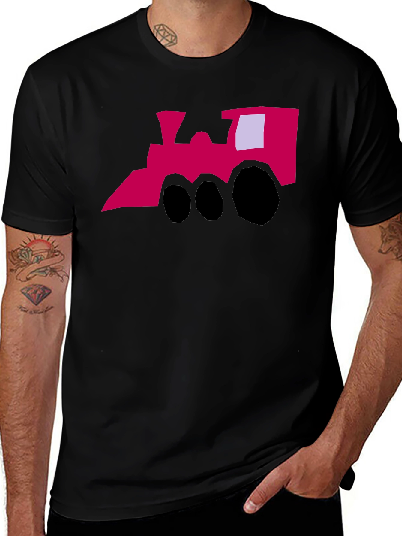 Funky Train Graphic Tee - Quirky Style