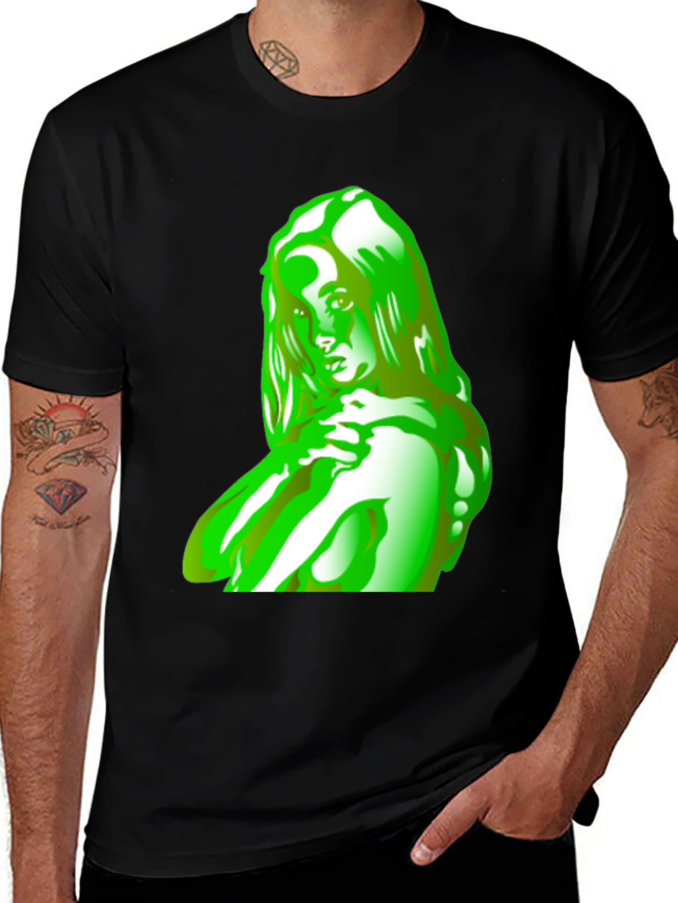Variant 8 of Green Silhouette Graphic Tee