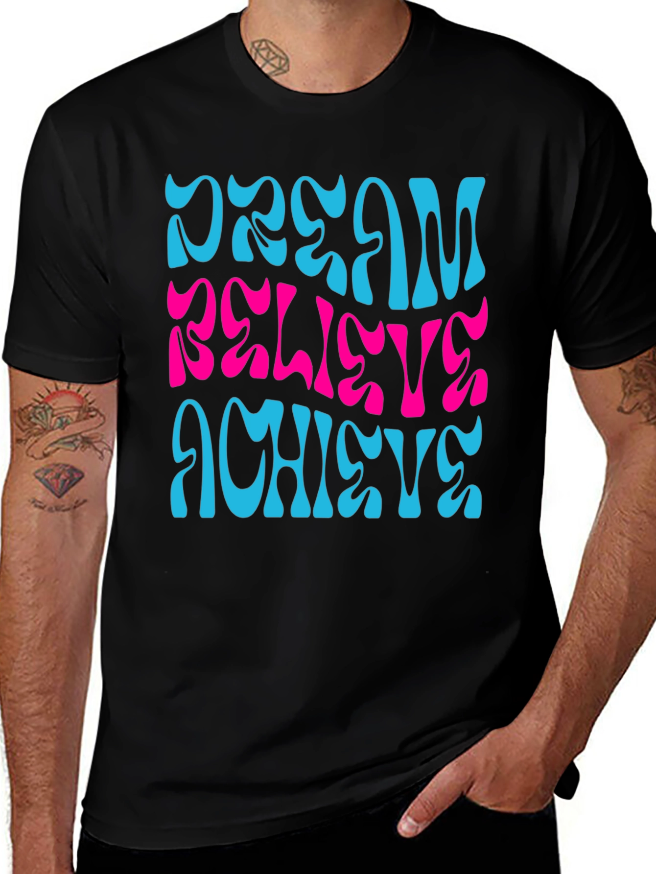 Variant 4 of Dream Believe Achieve Graphic Tee