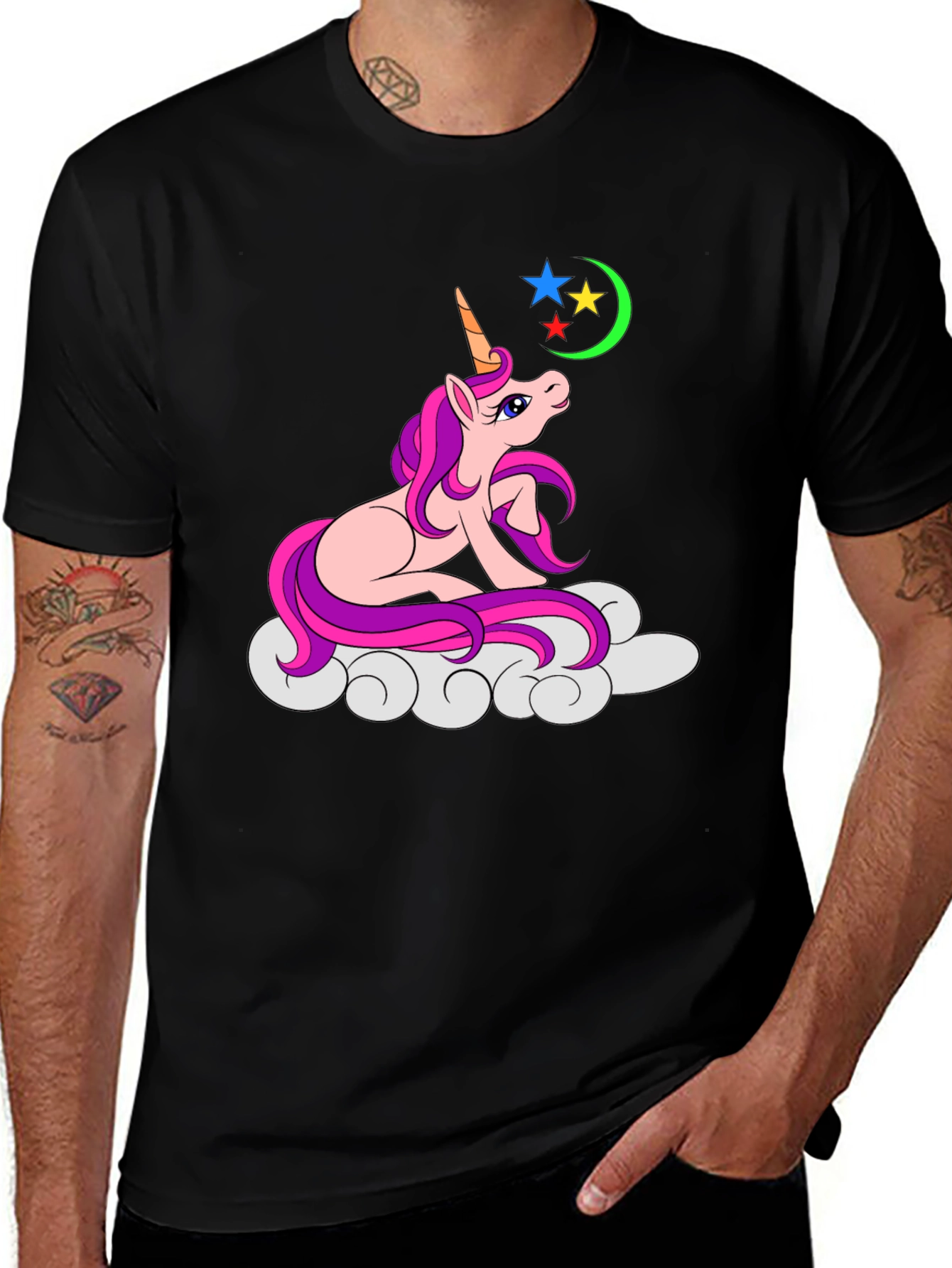 Variant 3 of Unicorn Graphic T-Shirt - Black