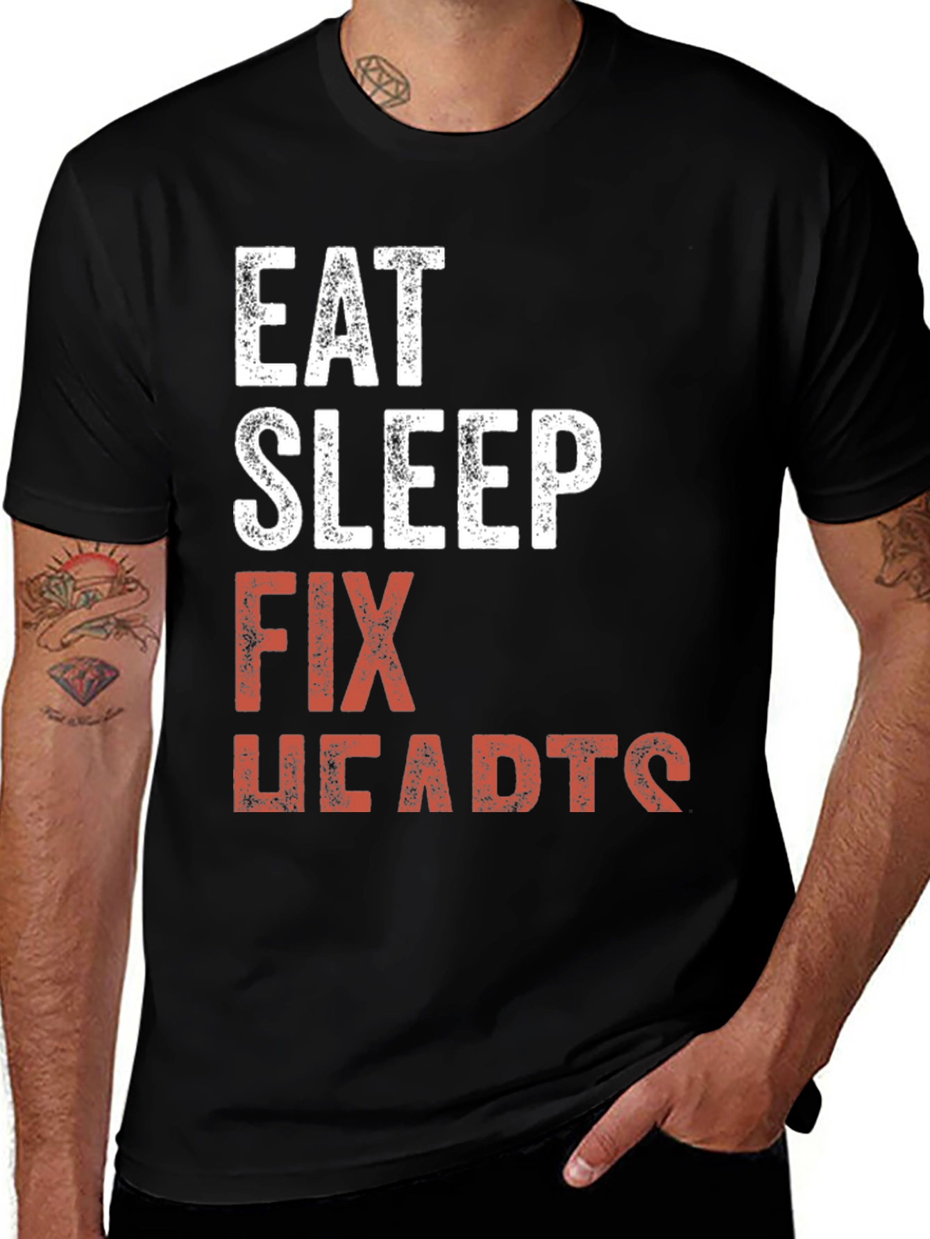 Variant 29 of Eat Sleep Fix Hearts T-Shirt