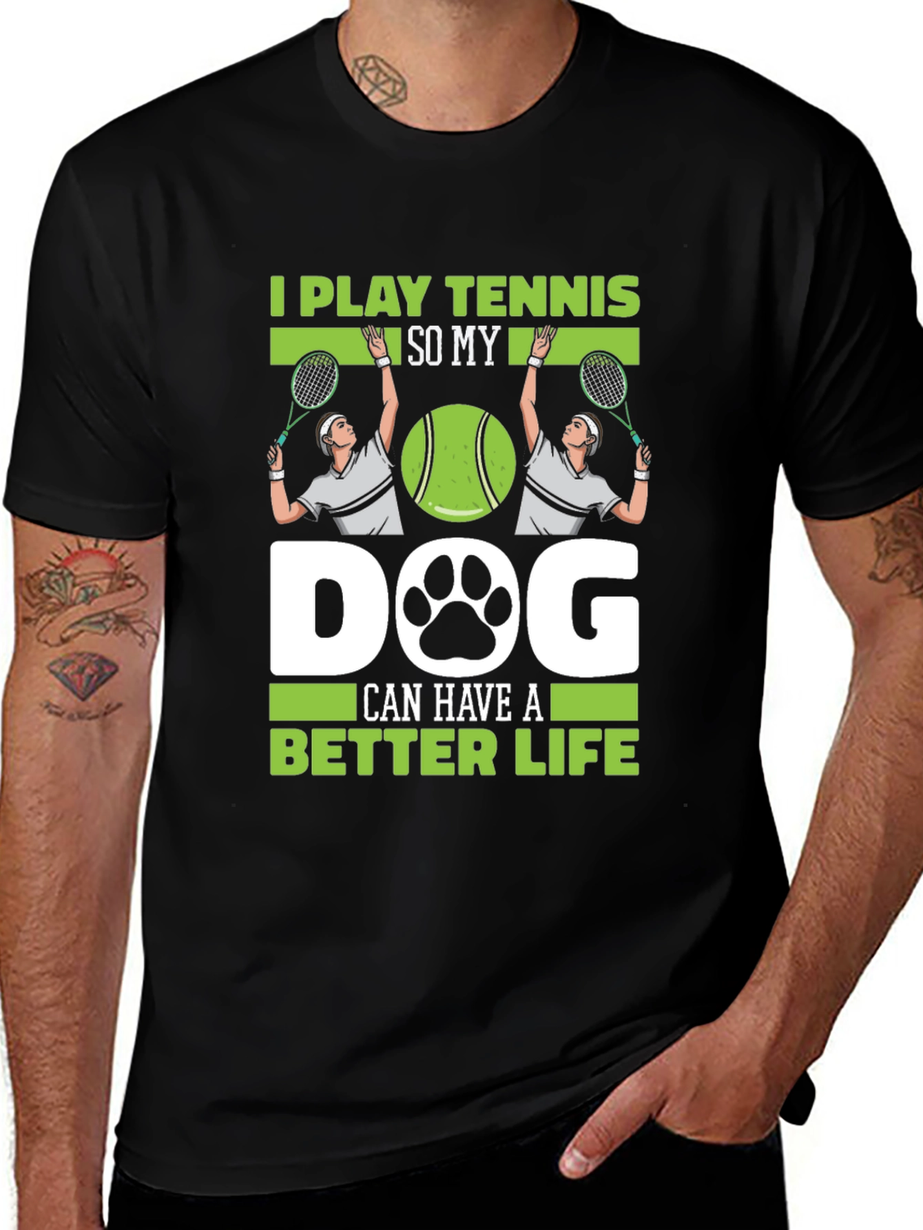 Variant 12 of Tennis Lover Dog Life T-Shirt