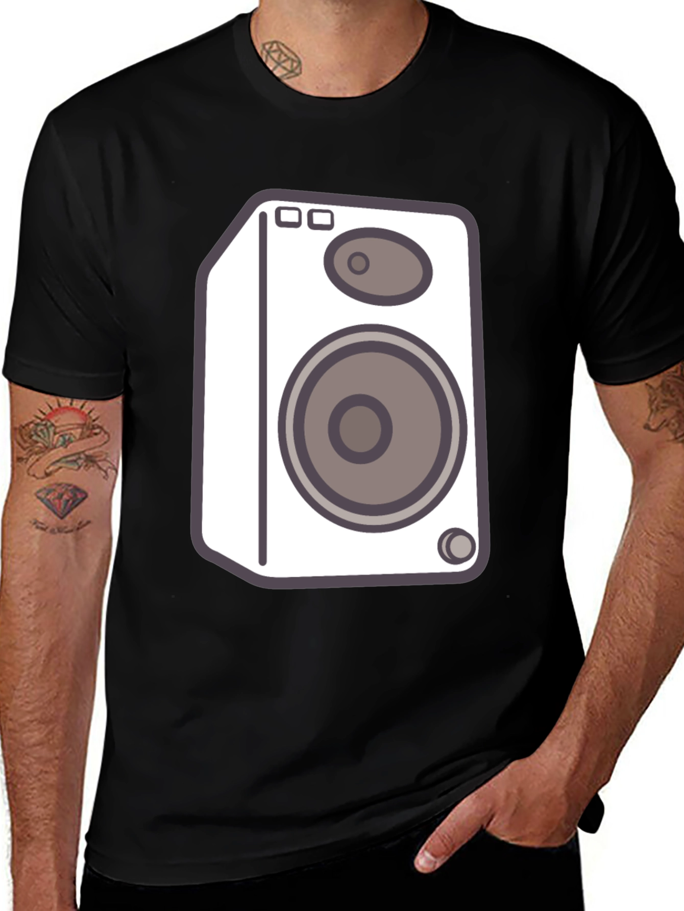 Variant 9 of Speaker Graphic T-Shirt - Music Lover Tee