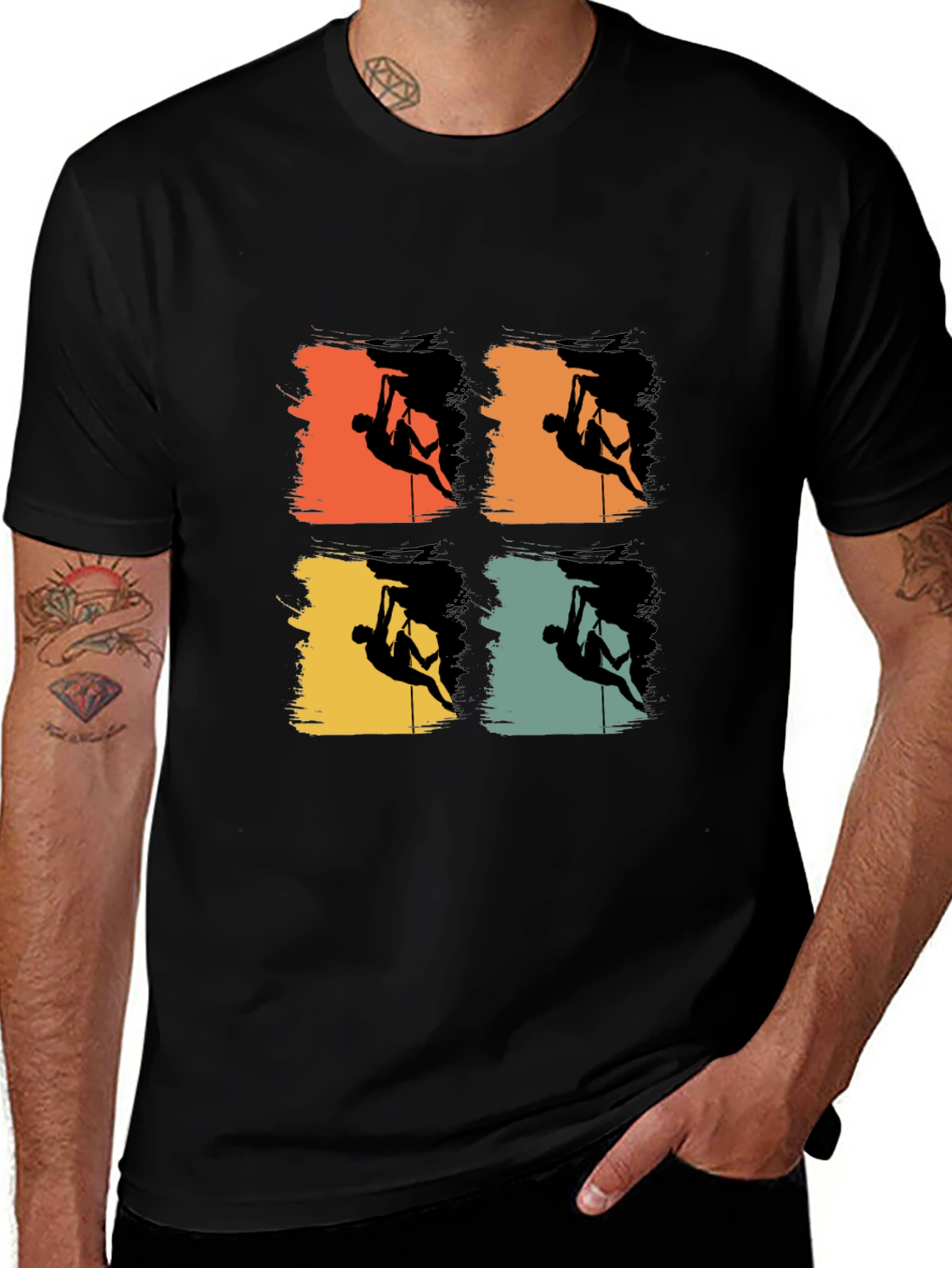 Variant 11 of Retro Rock Climbing T-Shirt