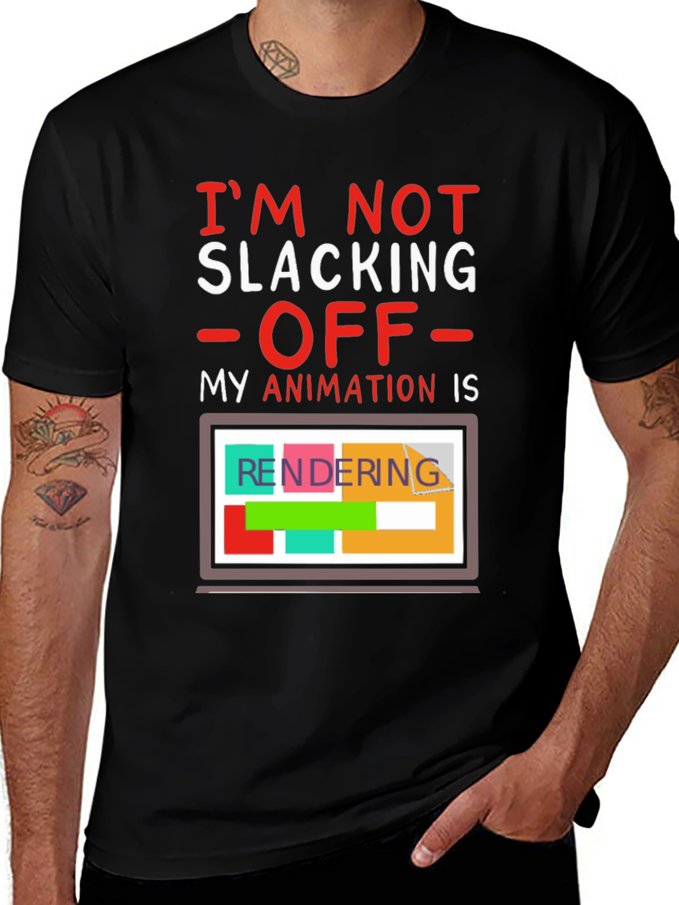 Rendering Animation Graphic T-Shirt