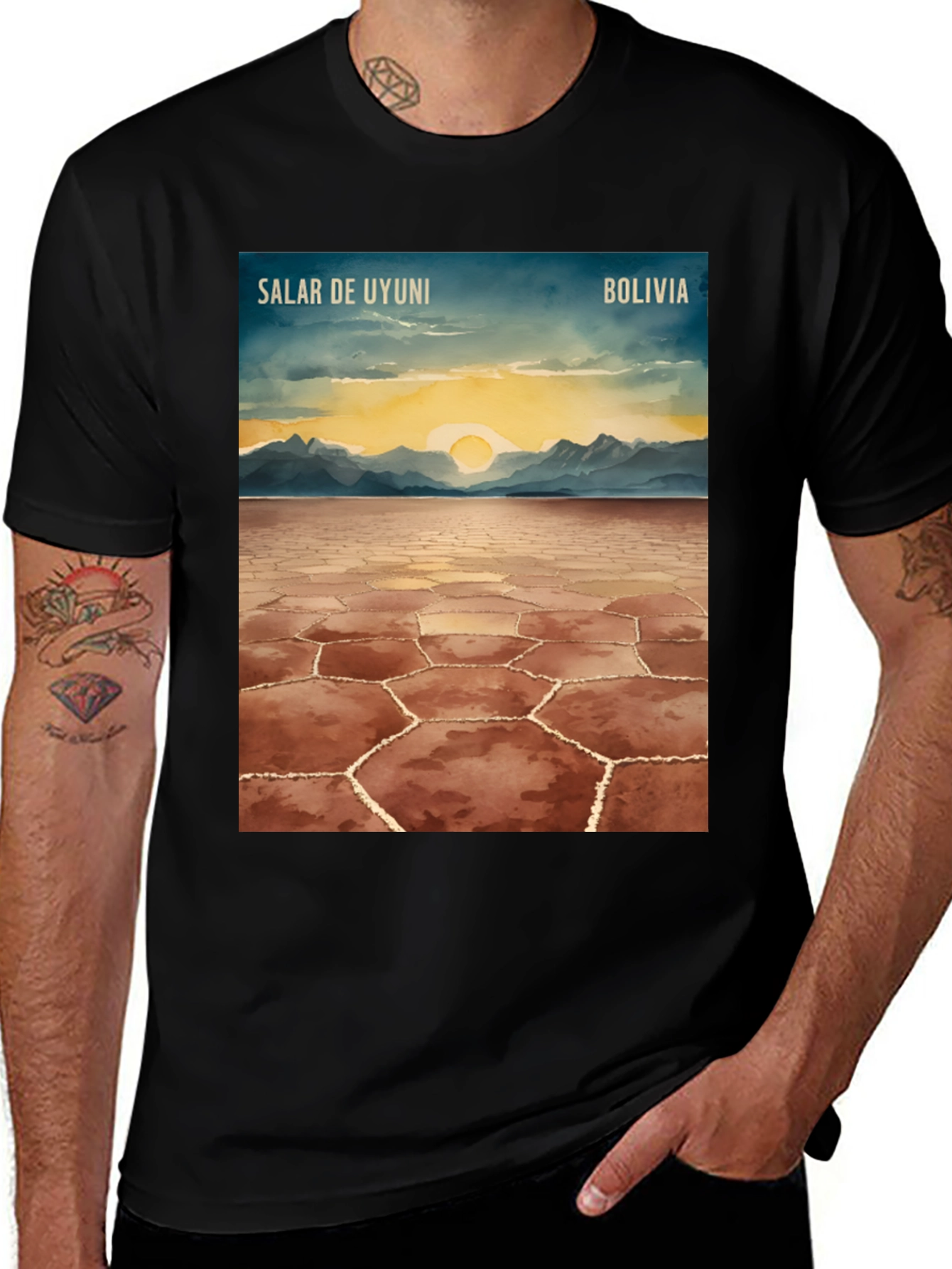 Variant 23 of Salar de Uyuni Bolivia T-Shirt - Travel Tee