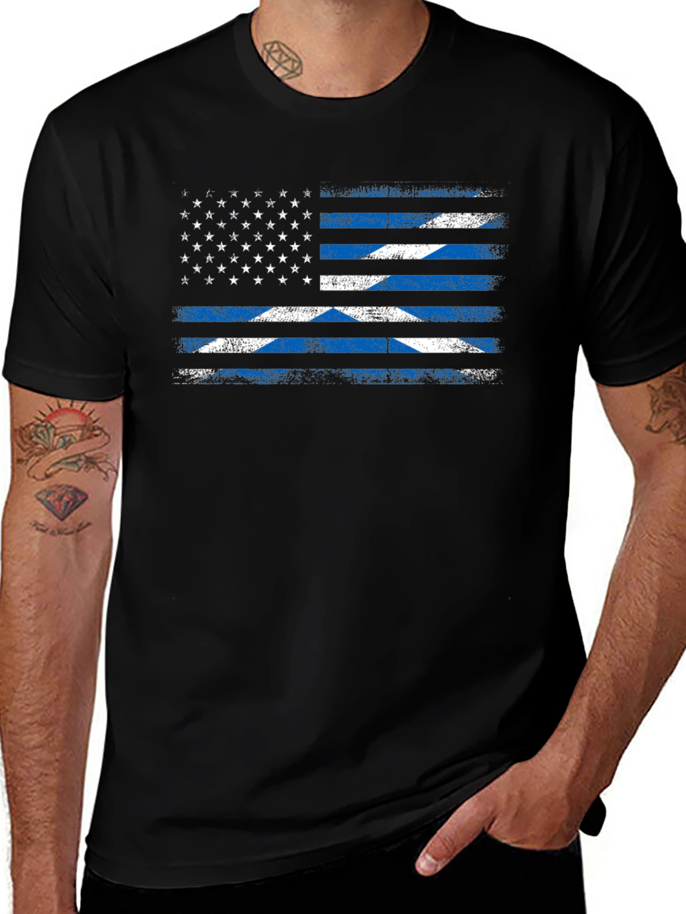 Variant 12 of USA Scottish Flag T-Shirt