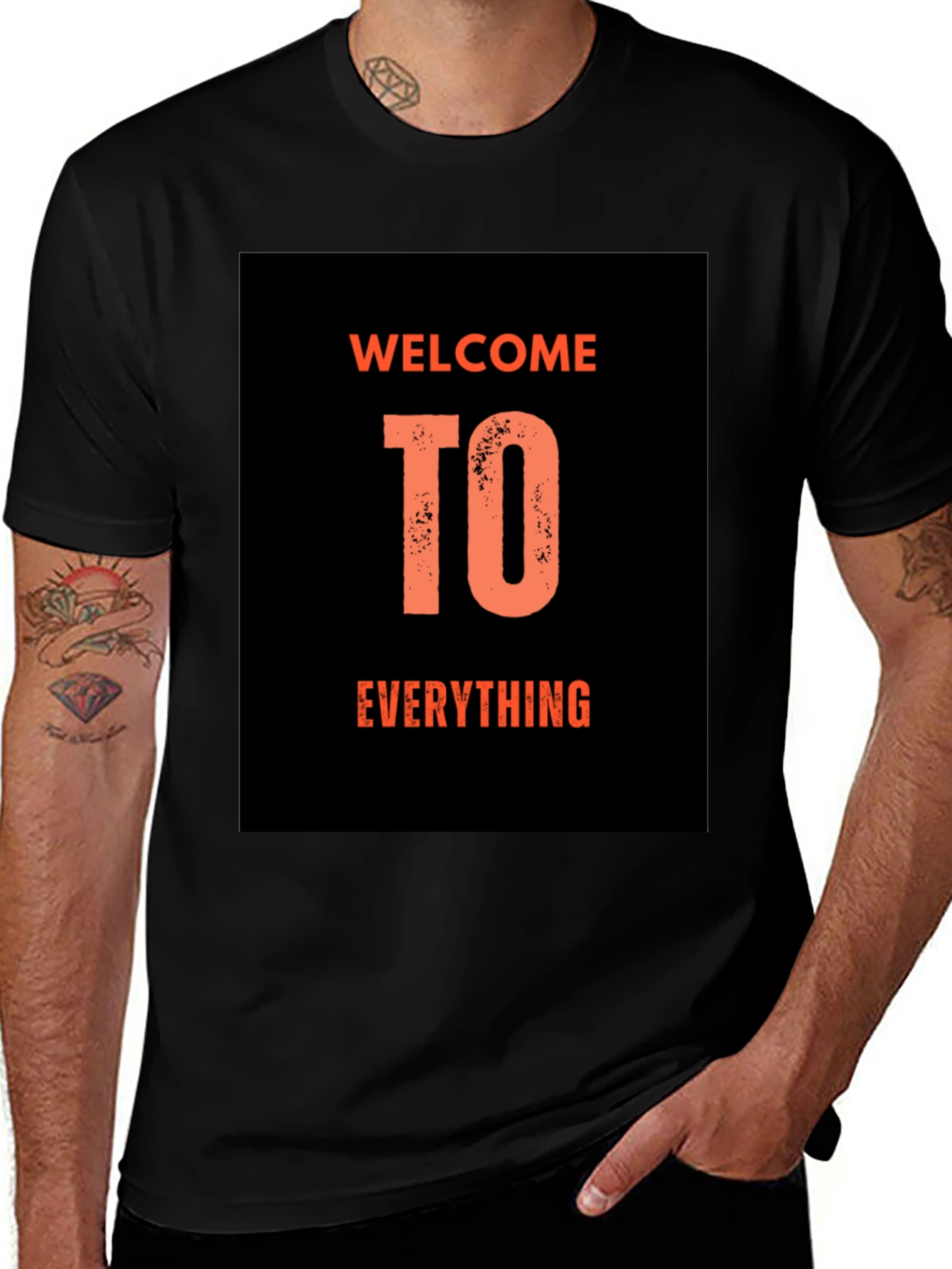 Welcome to Everything T-Shirt - Black Casual Tee