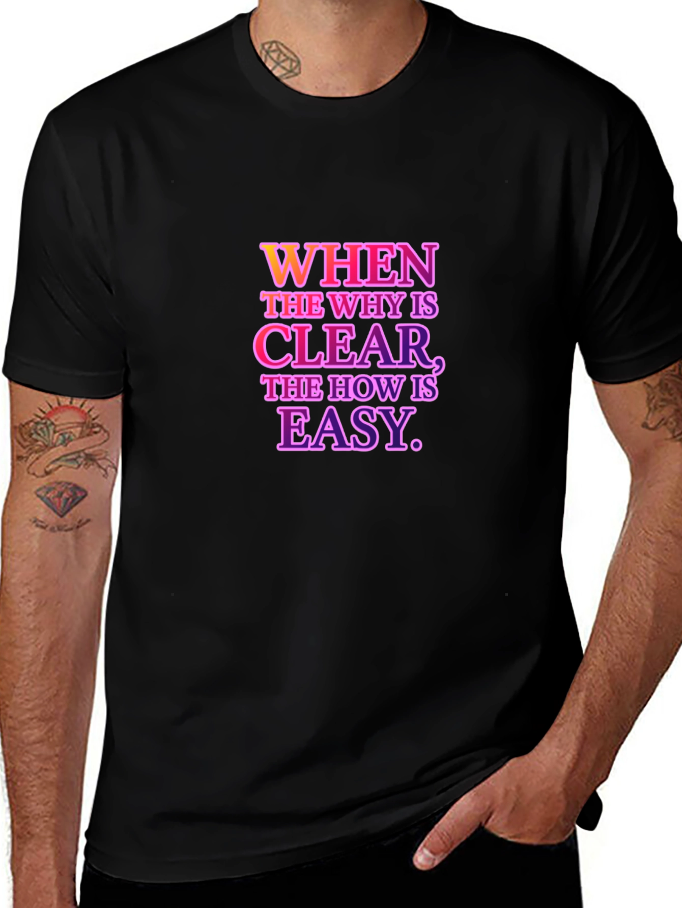 Variant 18 of Motivational Quote T-Shirt - When The Why Is Clear...