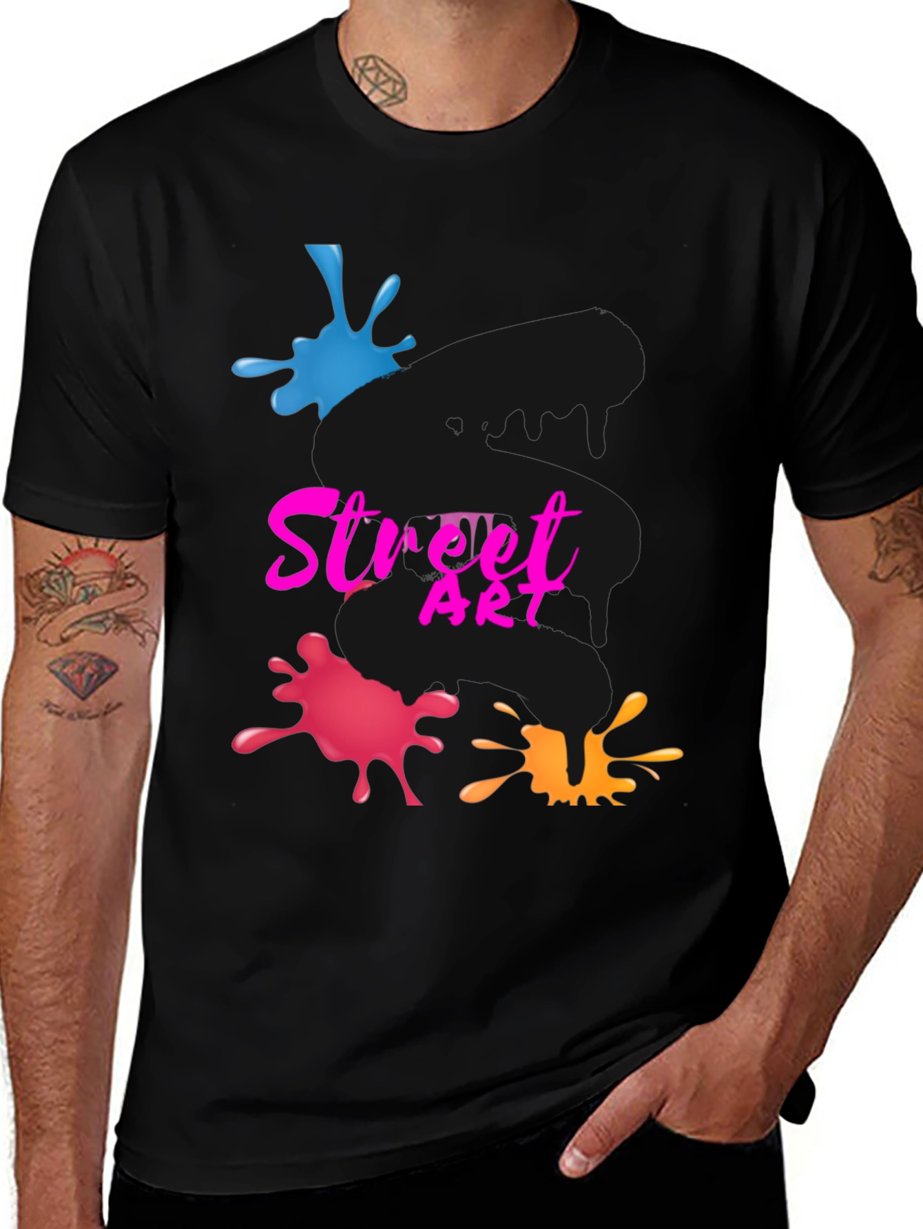 Variant 15 of Street Art T-Shirt - Colorful Splash Design